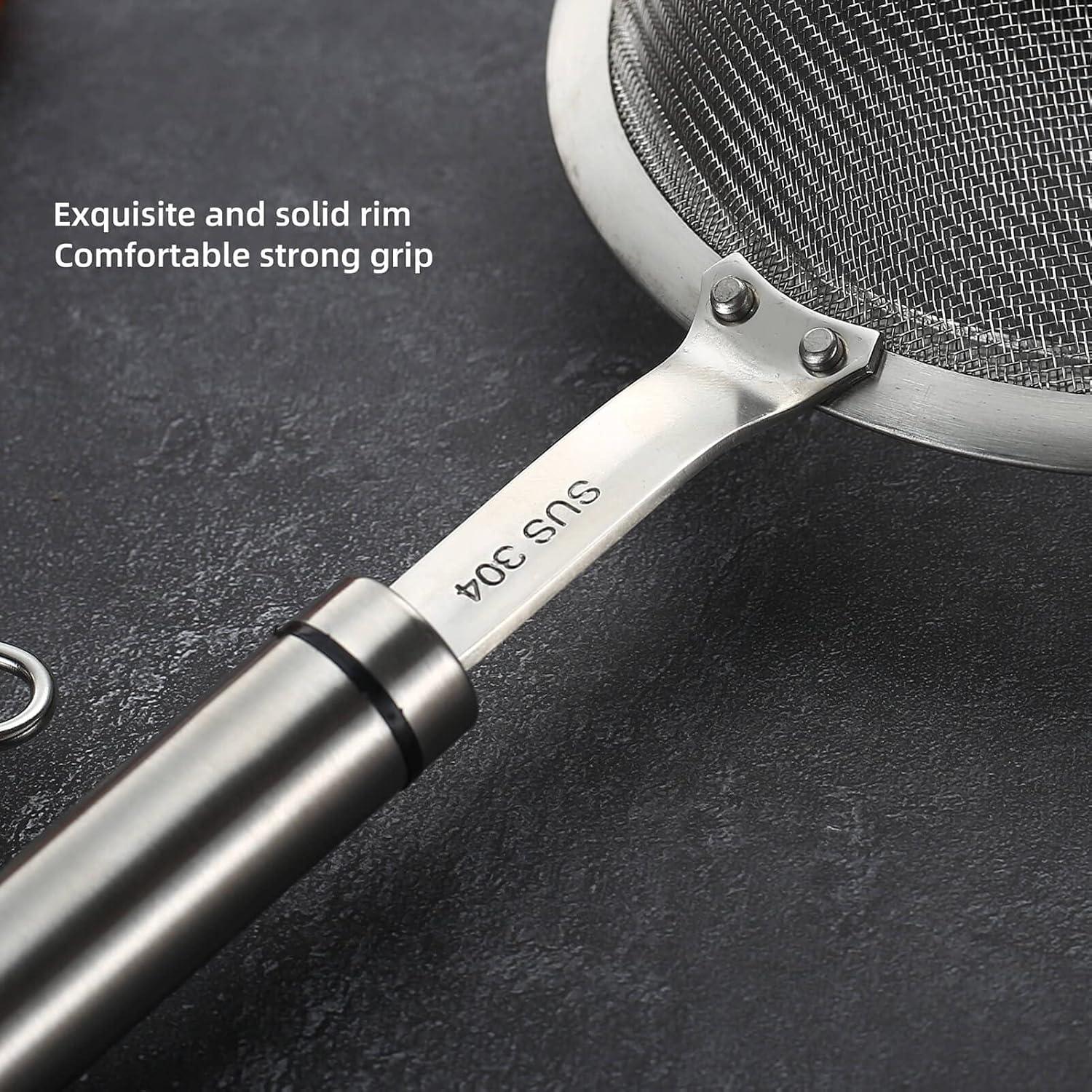 Colador de Malla Fina SUNWUKIN Acero Inoxidable 8.5 cm