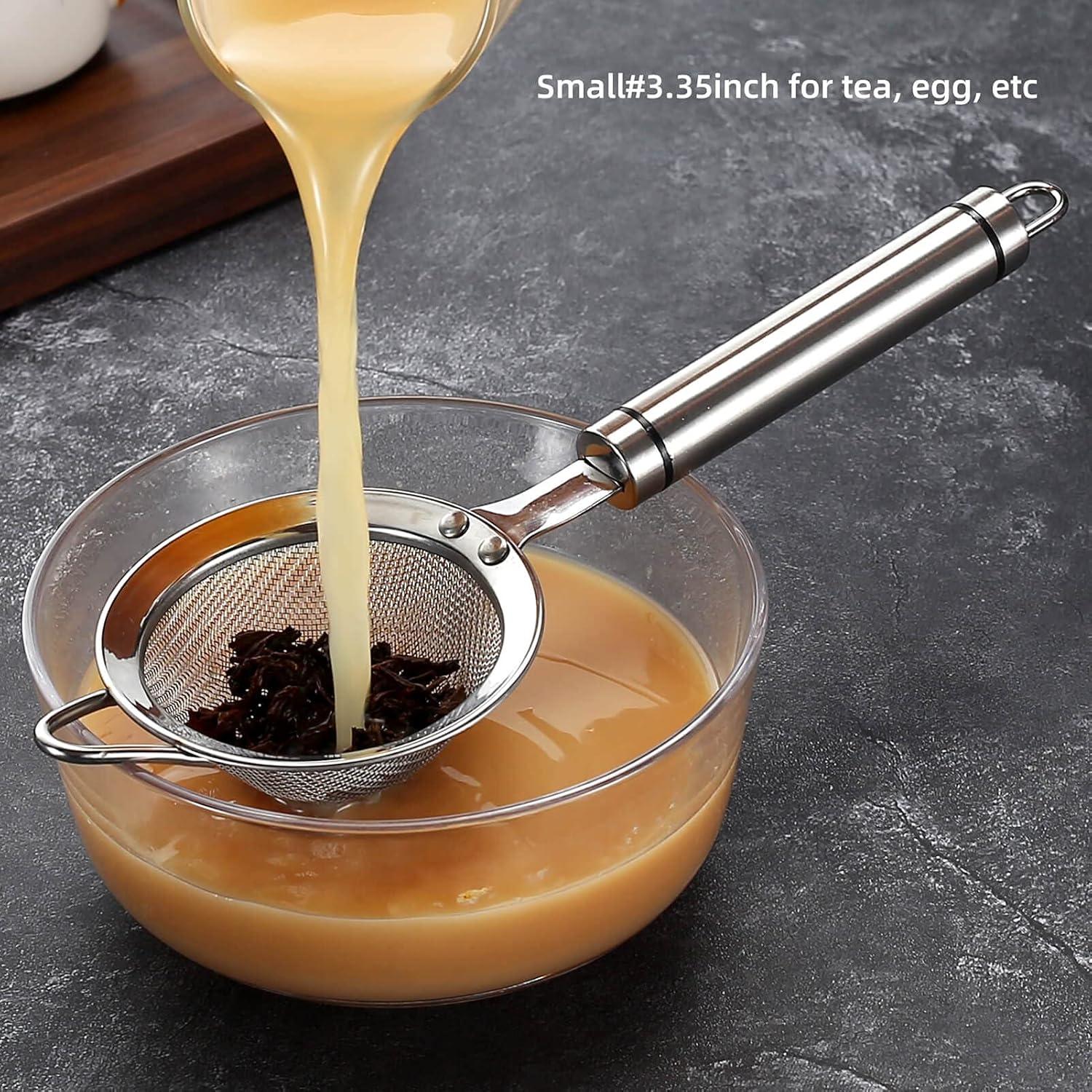 Colador de Malla Fina SUNWUKIN Acero Inoxidable 8.5 cm