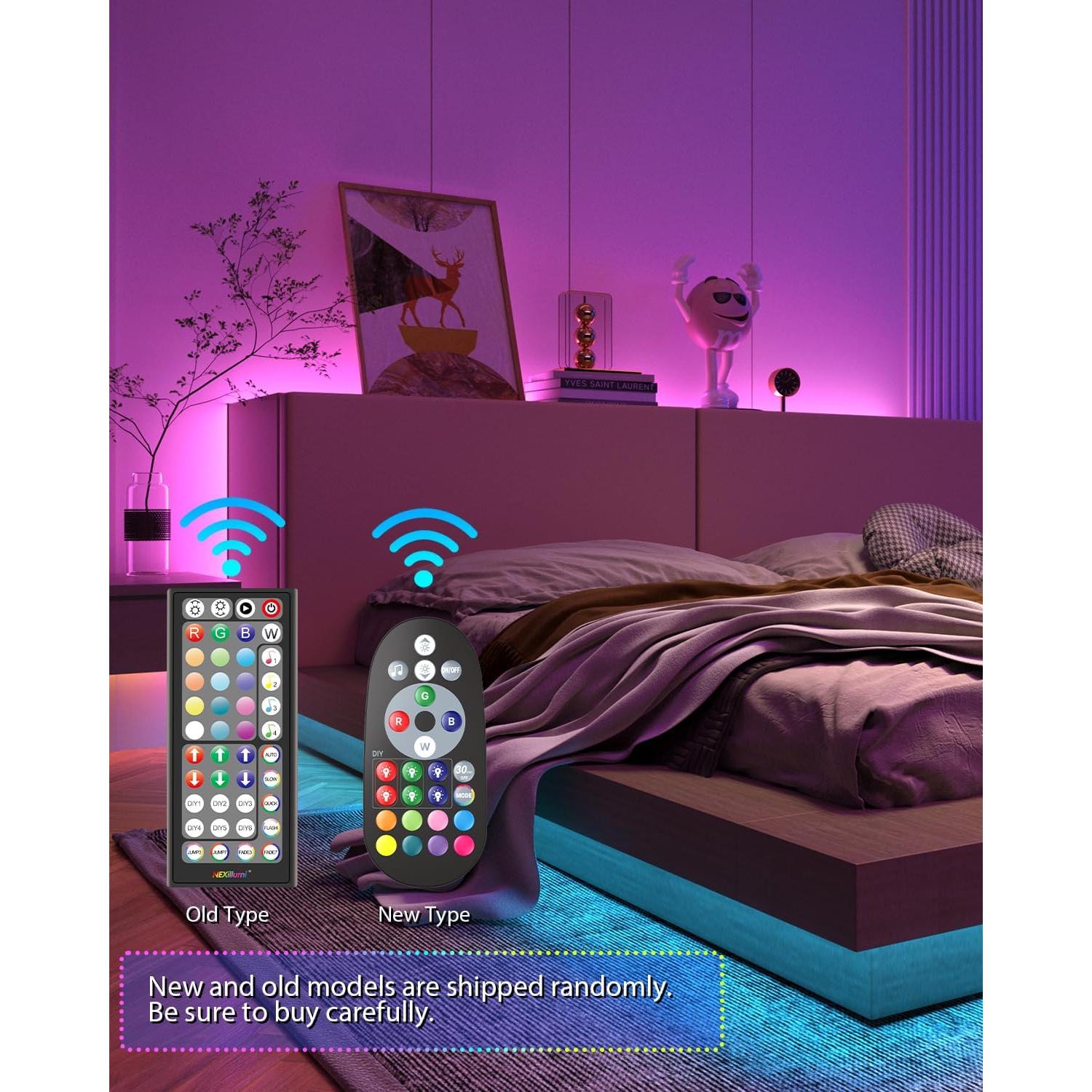 Luces LED Nexillumi 15,24 m con control remoto y música