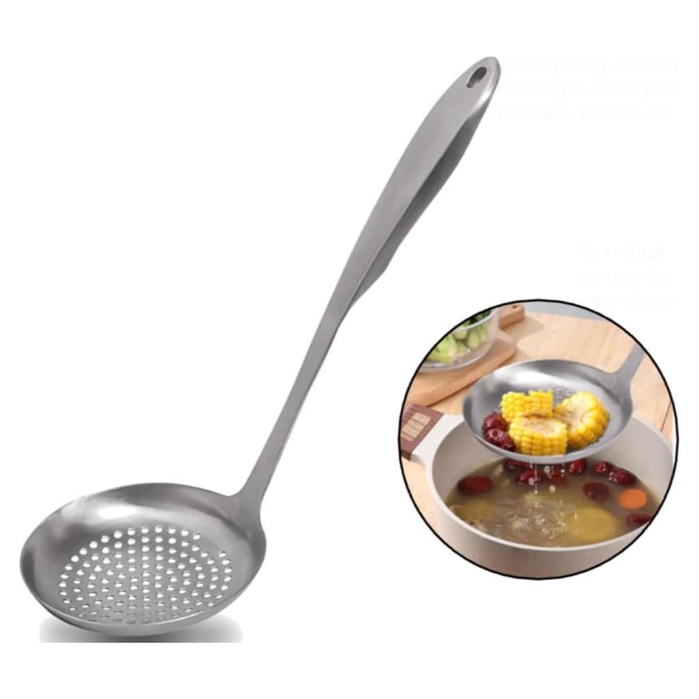 Cuchara de escurrir ranurada TLIOCAS de acero inoxidable 35 cm