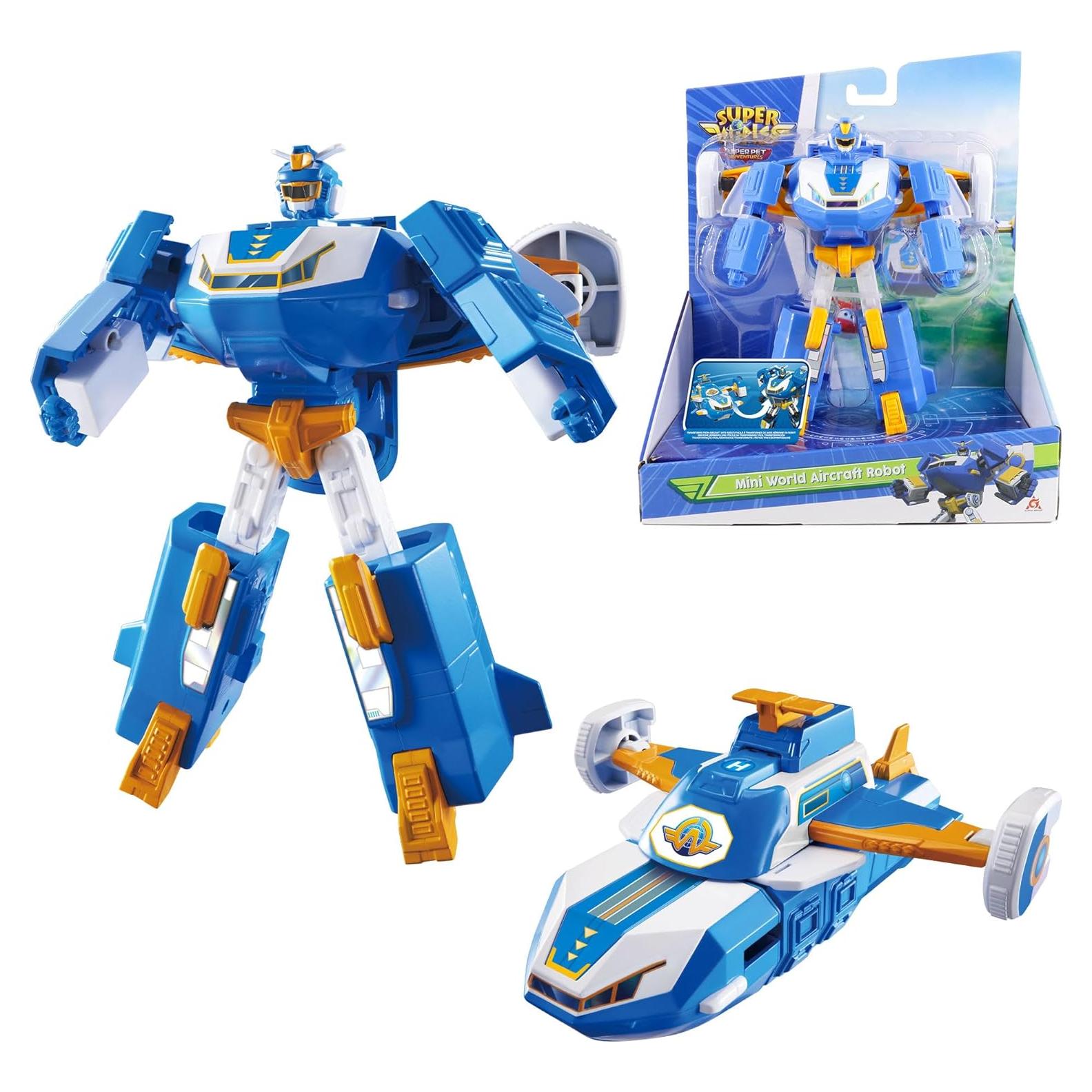 Super Wings Juguete Aeronave Transformable Robot 17cm