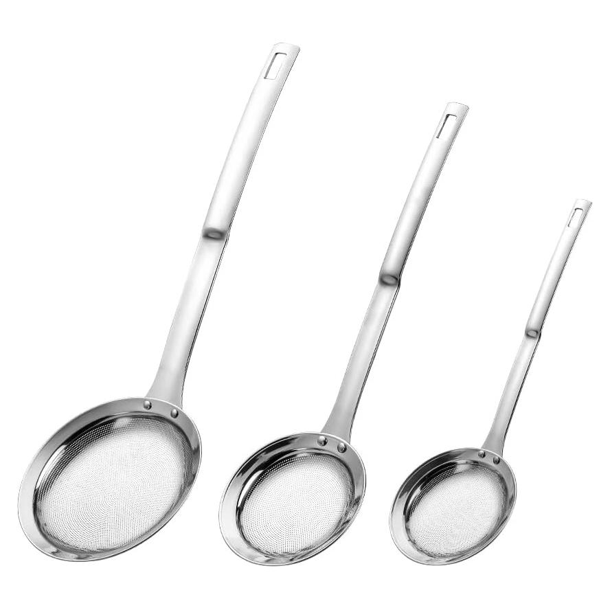 Juego de coladores de acero inoxidable Hvanam 3 piezas