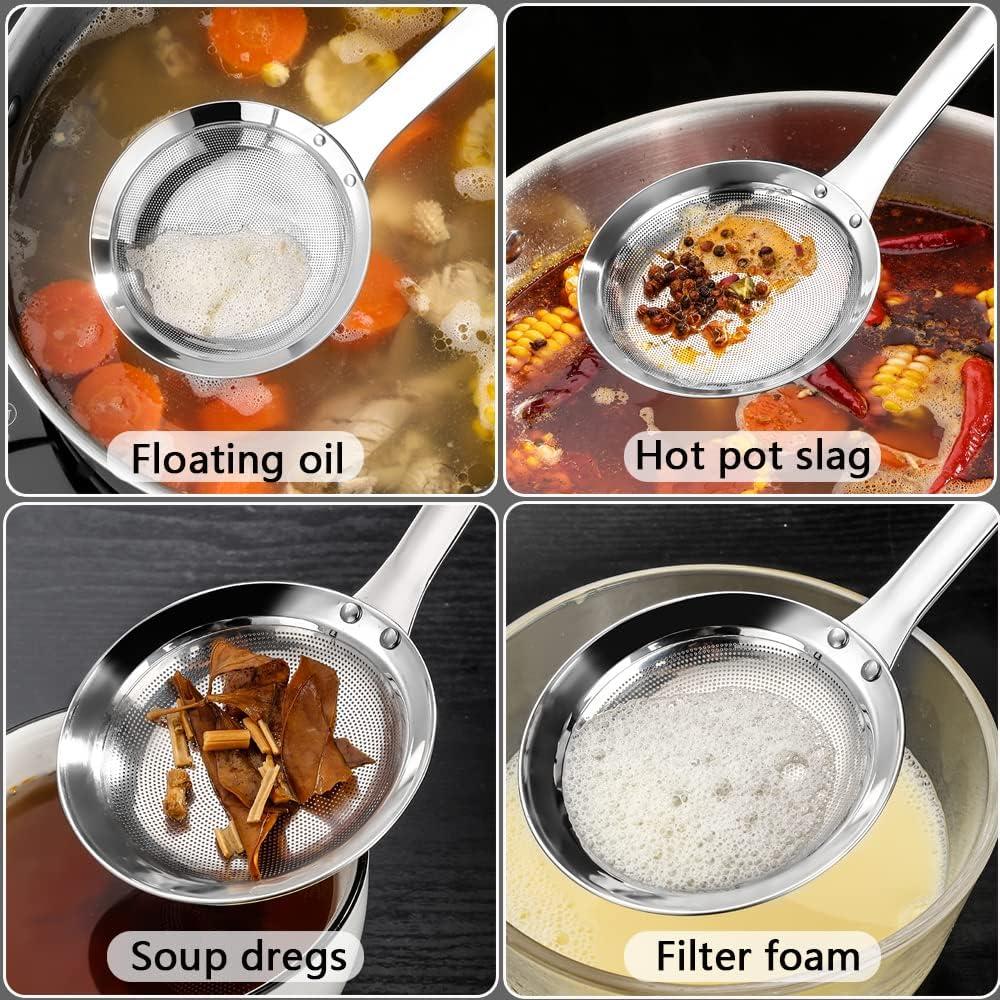 Juego de coladores de acero inoxidable Hvanam 3 piezas