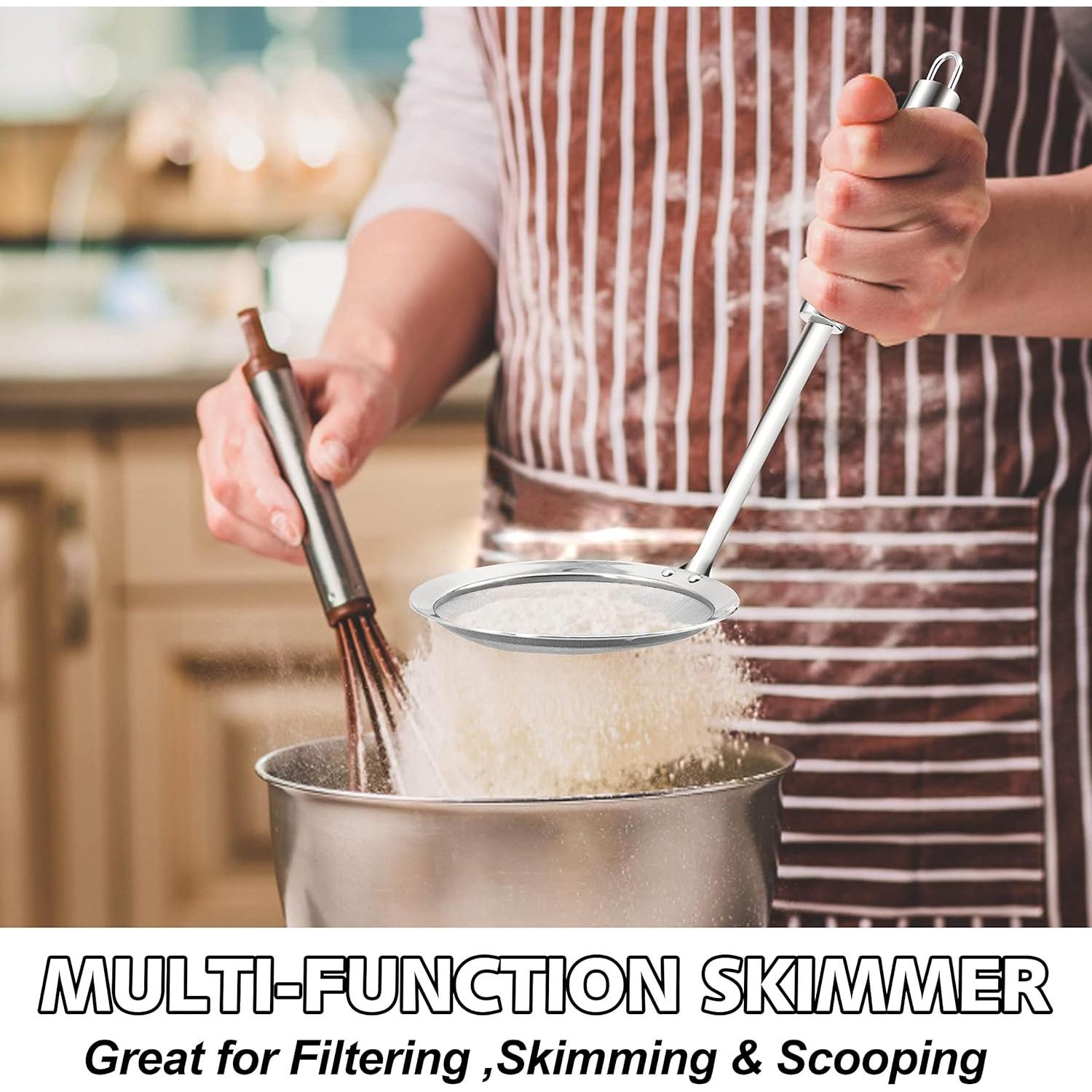 Cuchara Desnatadora Acero Inoxidable Anaeat - Juego 3 Coladores