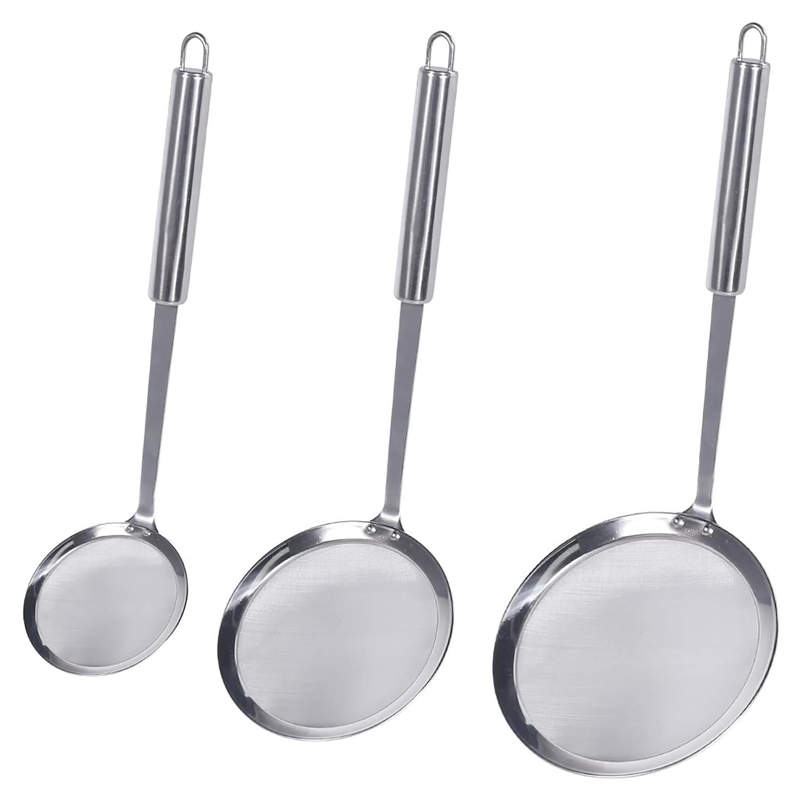 Cuchara de Malla Fina Newness Acero Inoxidable 304 Paquete de 3