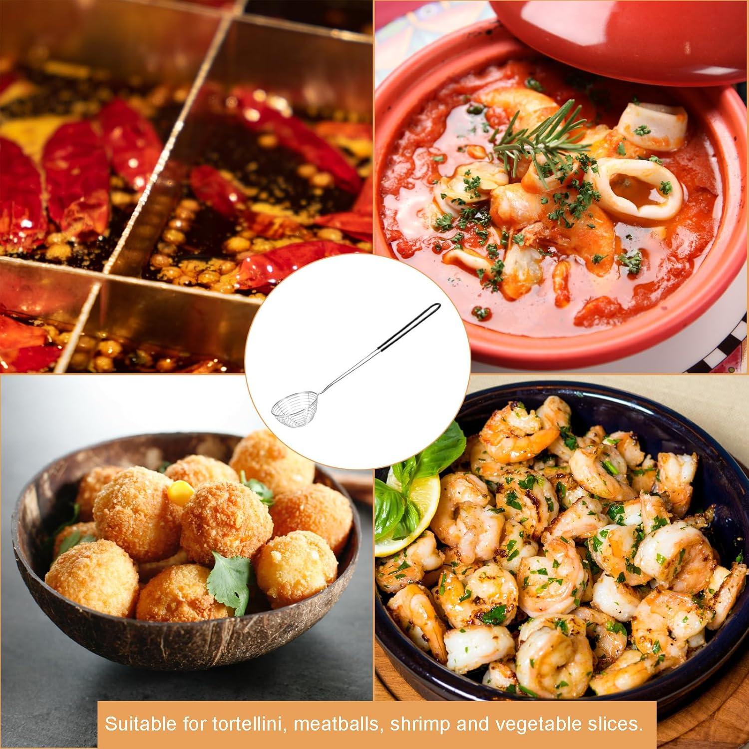 Cuchara colador de acero inoxidable Ragyzity 27 cm roja