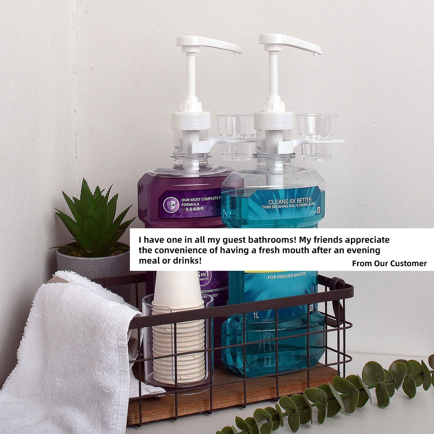 Dispensador de bombas Listerine 1.5L + Soportes y Vasos