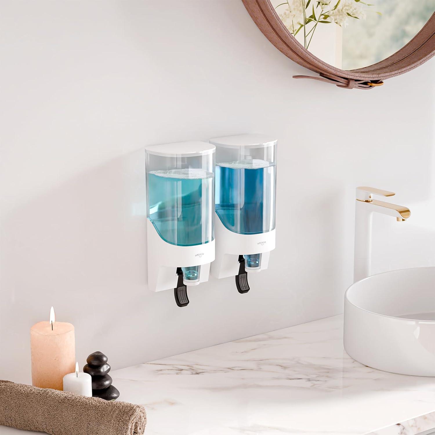 Dispensador de Enjuague Bucal Umimile Blanco 900 ml Montado