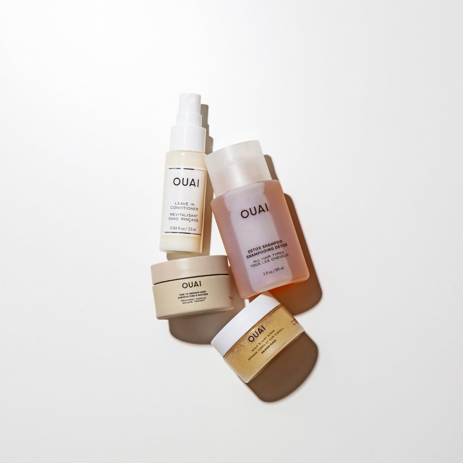 Kit de Viaje OUAI para Cabello Fino a Medio - 4 Productos