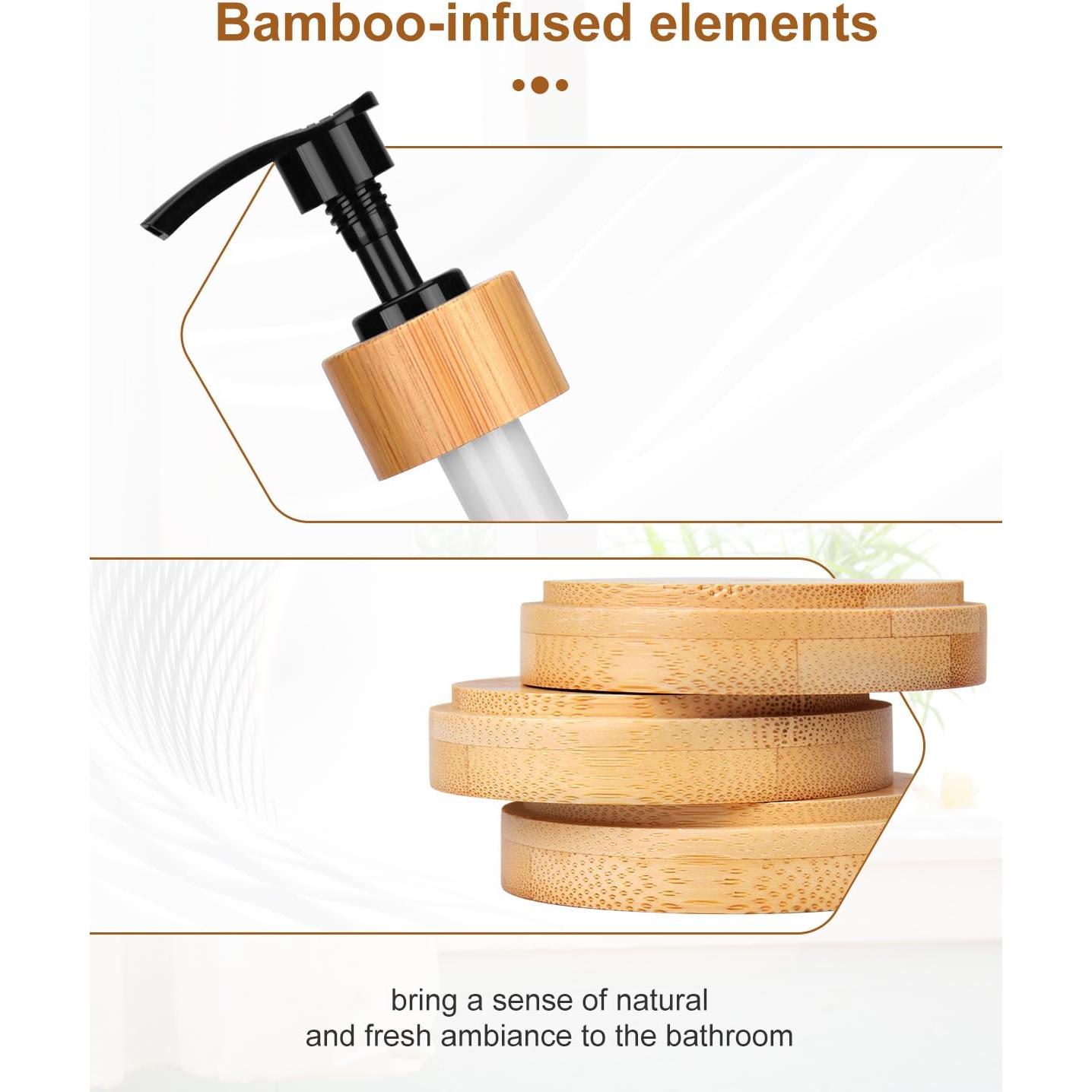 Dispensador de Enjuague Bucal Vidrio con Soporte Negro 89,57 ml