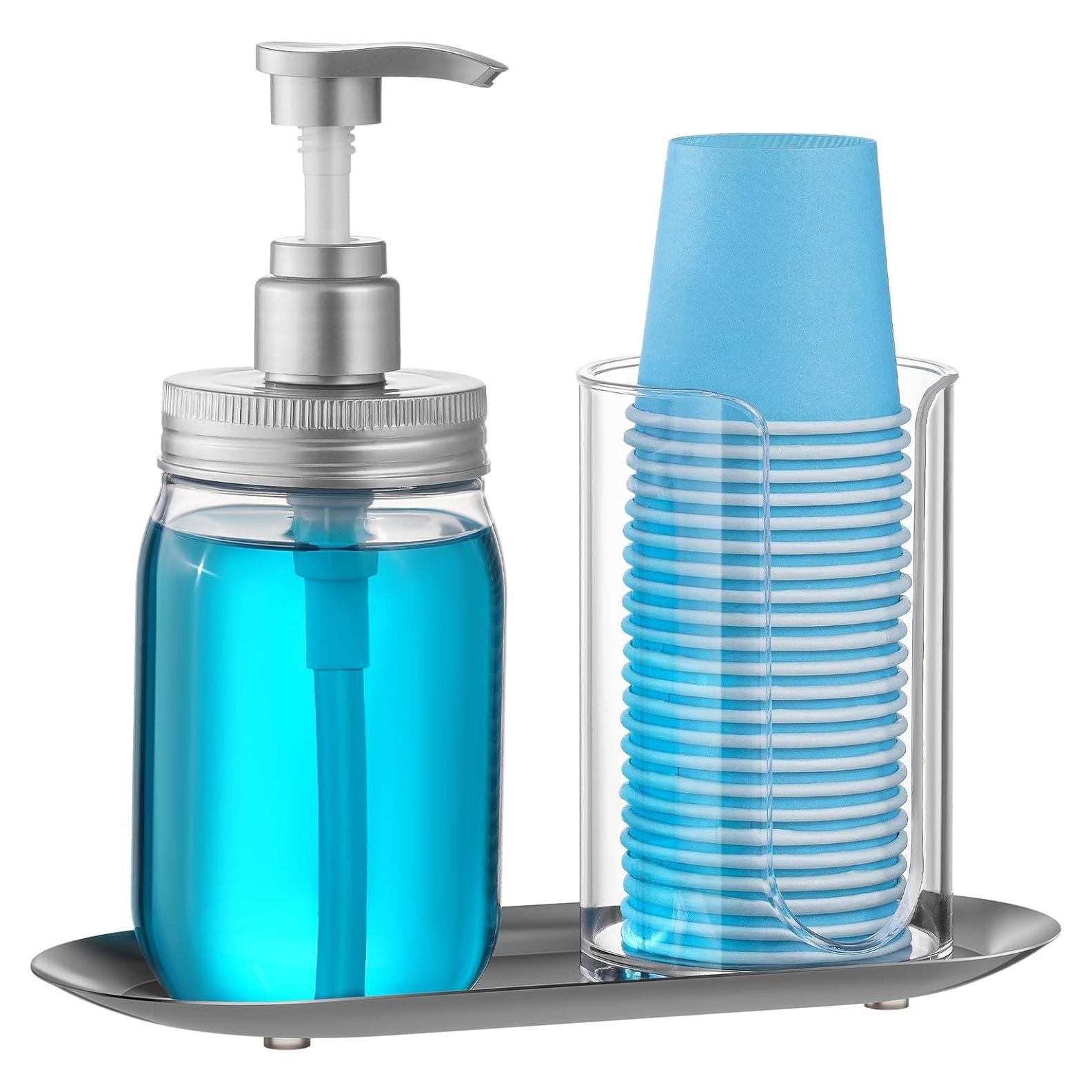 Dispensador de Enjuague Bucal VITVITI 450ml con Soporte