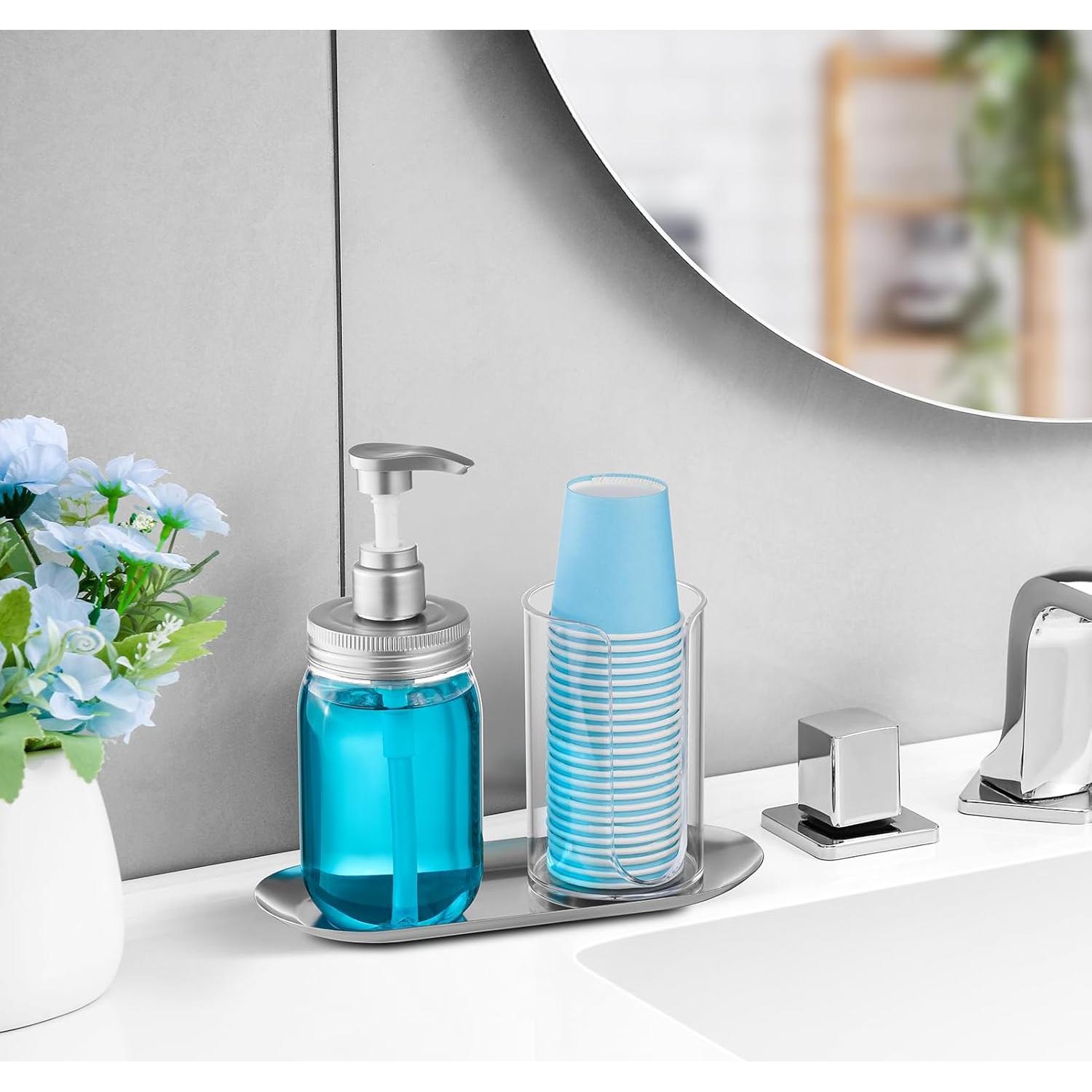 Dispensador de Enjuague Bucal VITVITI 450ml con Soporte