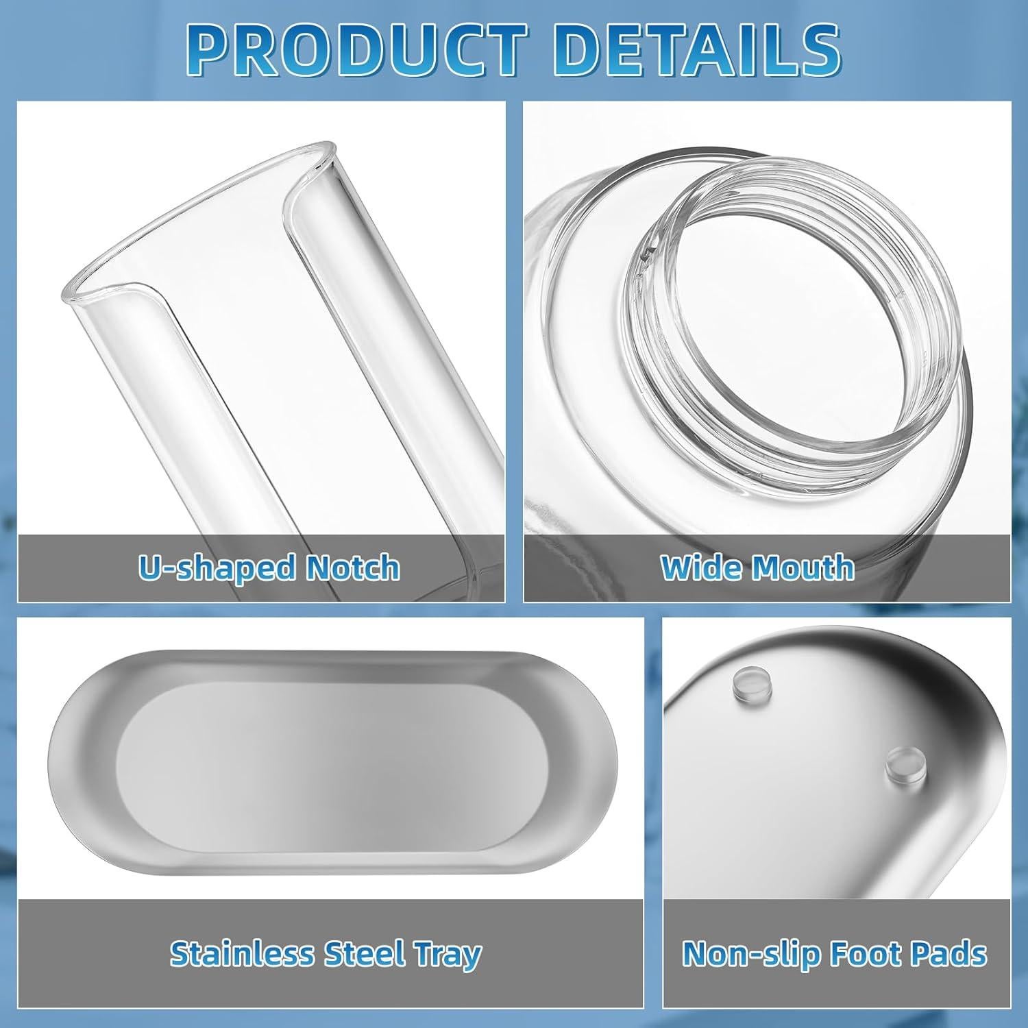 Dispensador de Enjuague Bucal VITVITI 450ml con Soporte