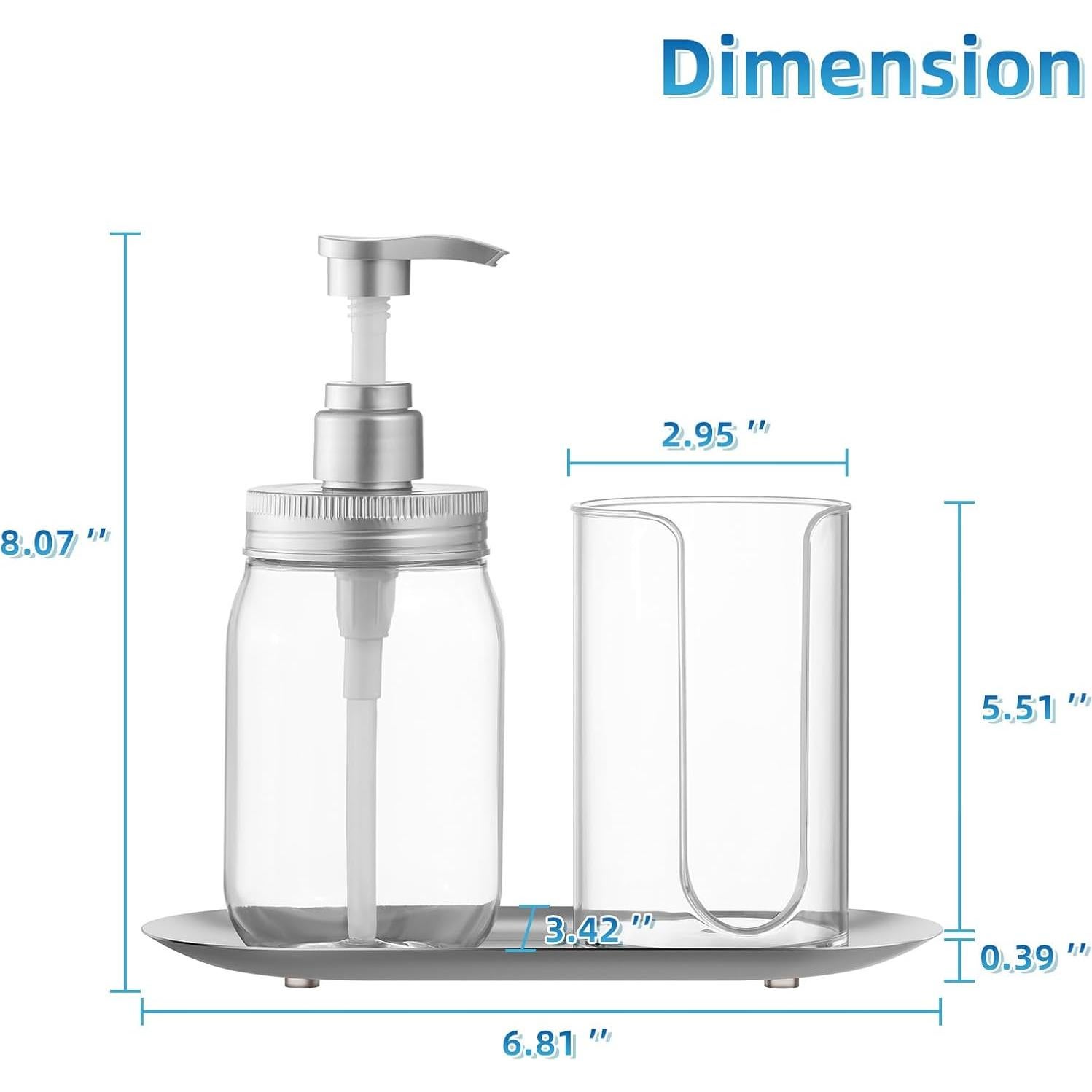 Dispensador de Enjuague Bucal VITVITI 450ml con Soporte