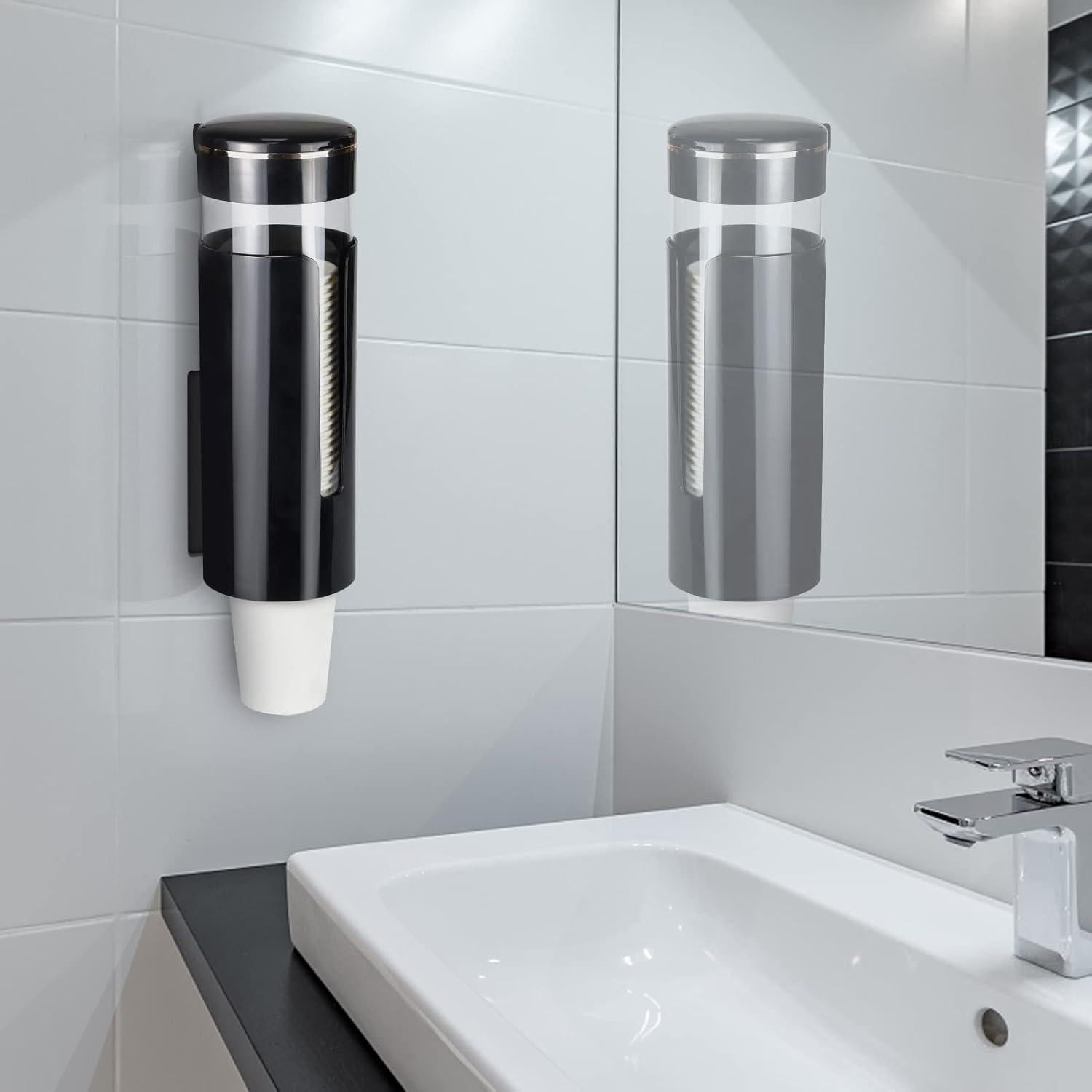 Dispensador de Tazas KIMCHOMERSE Montado en Pared Negro