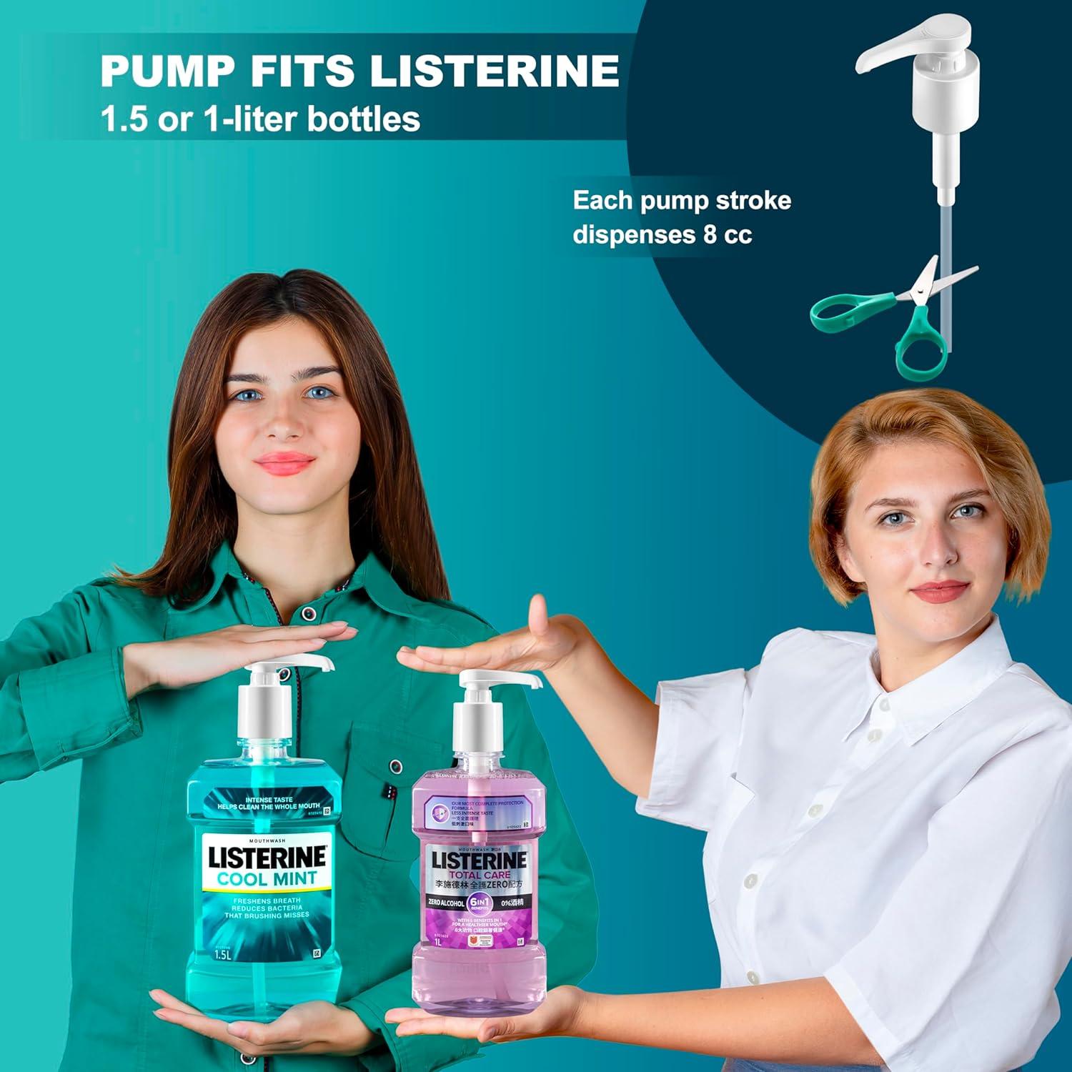Dispensador de bomba Shopperals para Listerine 1L - BPA libre