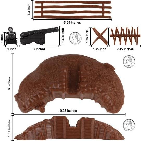BMC Soldados de Juguete Posición de Redoubt con Cañón