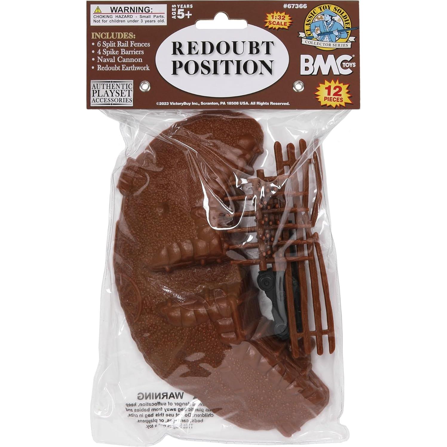 BMC Soldados de Juguete Posición de Redoubt con Cañón