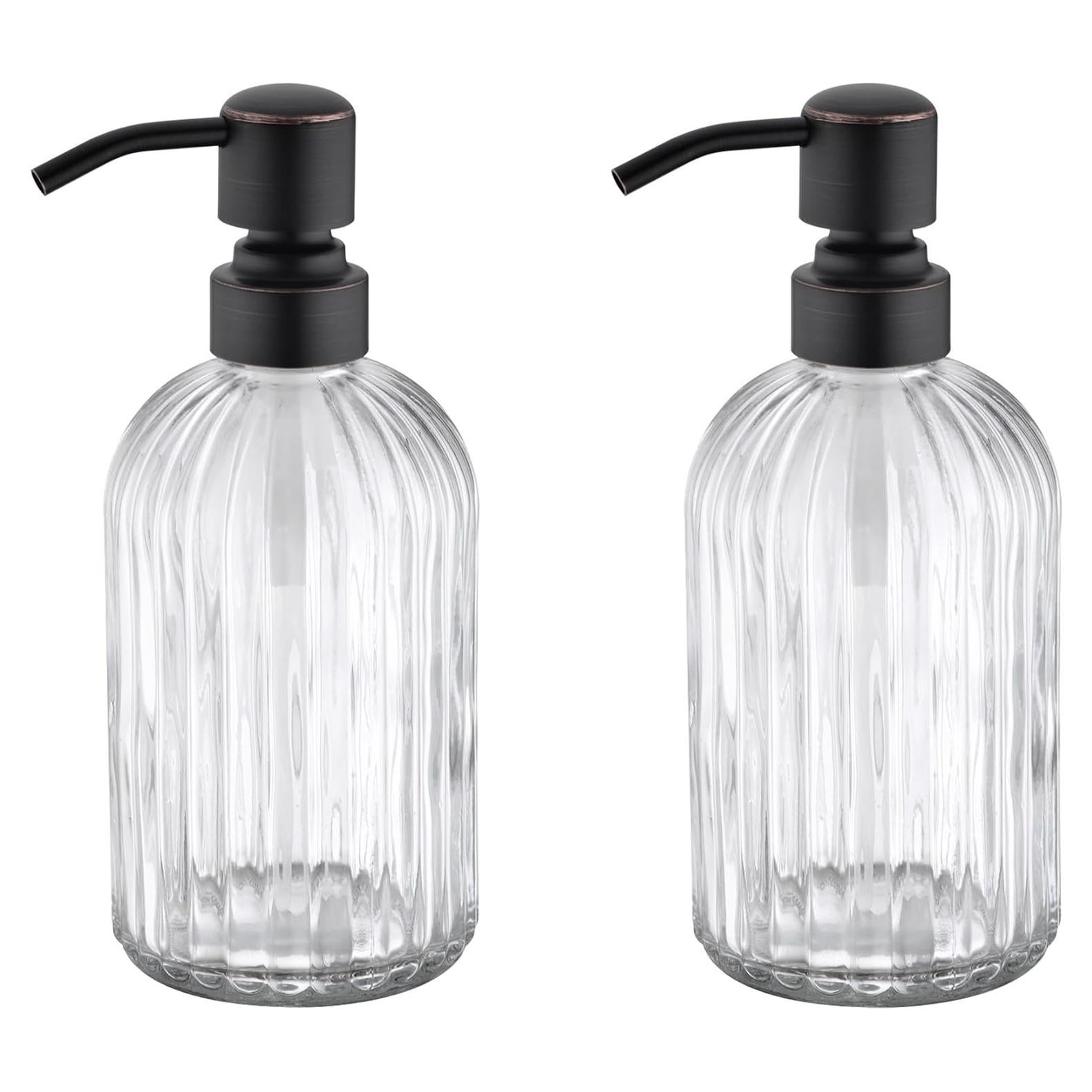 Dispensador de Jabón Líquido Leetcp 2 Paquetes Vidrio 480ml