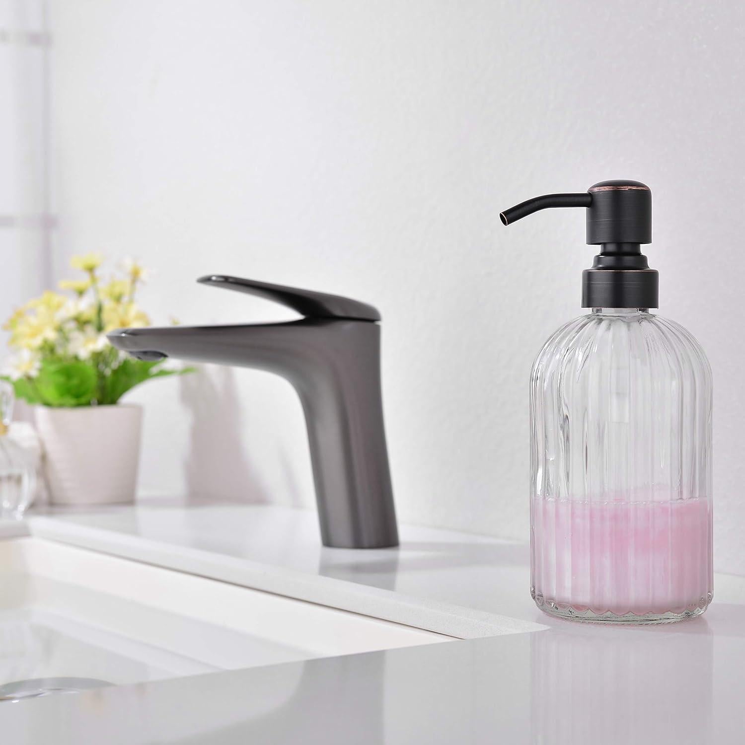 Dispensador de Jabón Líquido Leetcp 2 Paquetes Vidrio 480ml