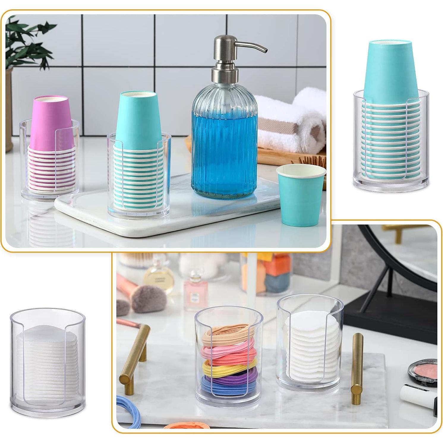 Dispensador de Tazas de Baño AOZITA, 2 Unidades, Plástico