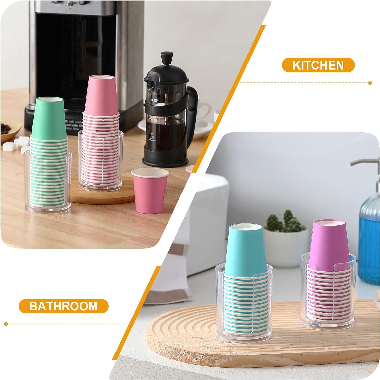 Dispensador de Tazas de Baño AOZITA, 2 Unidades, Plástico