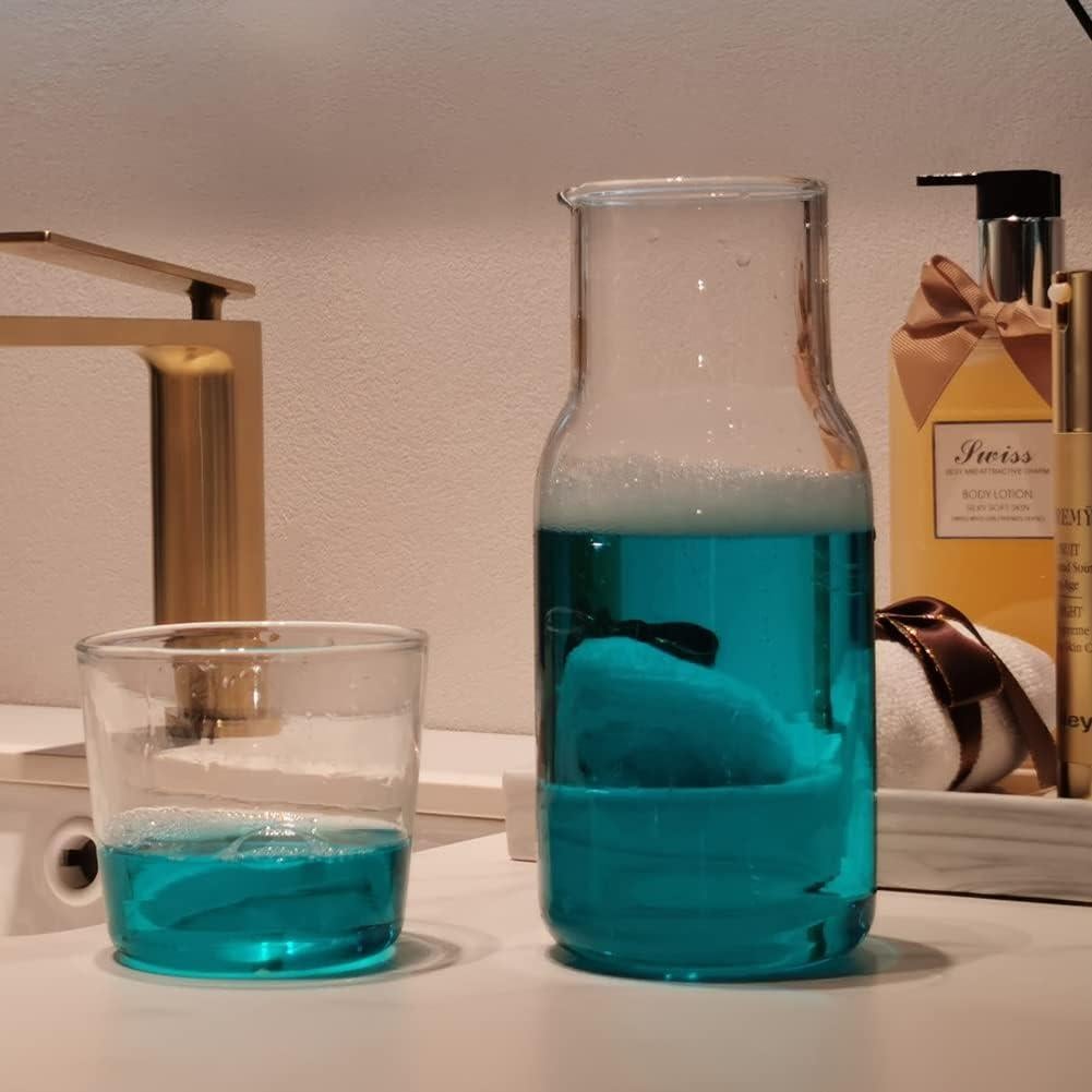 Juego de jarra y vaso de vidrio ZILJJ 500ml transparente