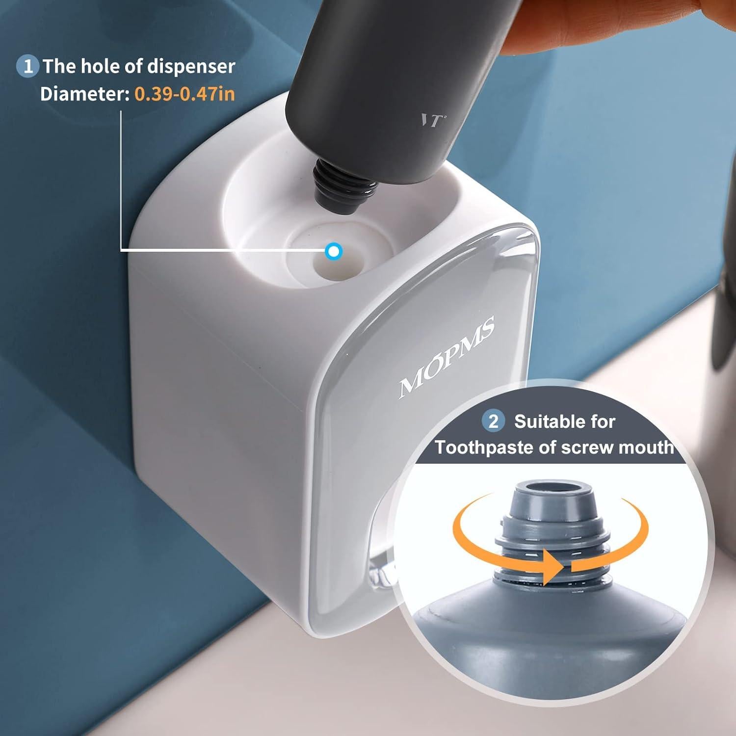 Dispensador de Pasta de Dientes MOPMS Automático Gris 1 Unidad