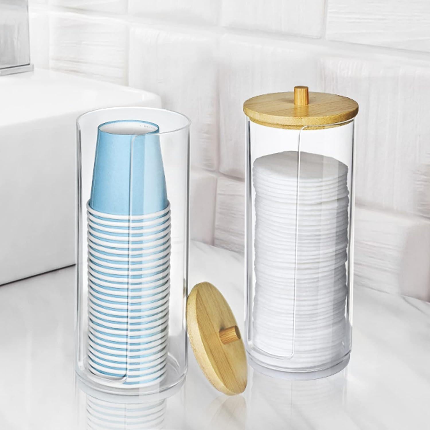 Dispensador de Tazas de Baño IWNTWY Acrílico Transparente