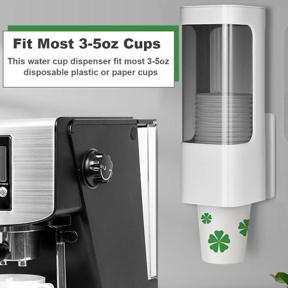 Dispensador de Tazas IWNTWY Blanco para Tazas de 3oz-5oz