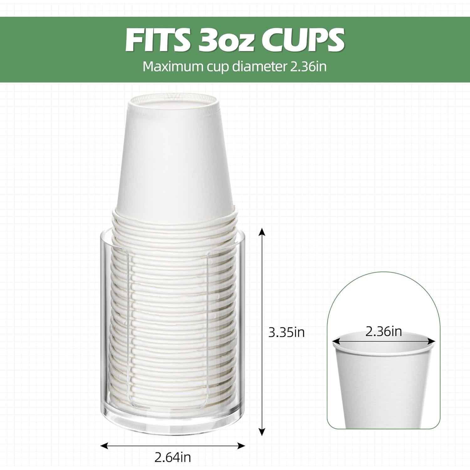 Dispensador de Vasos de Papel Emlim 2 Piezas 6.7x8.5cm