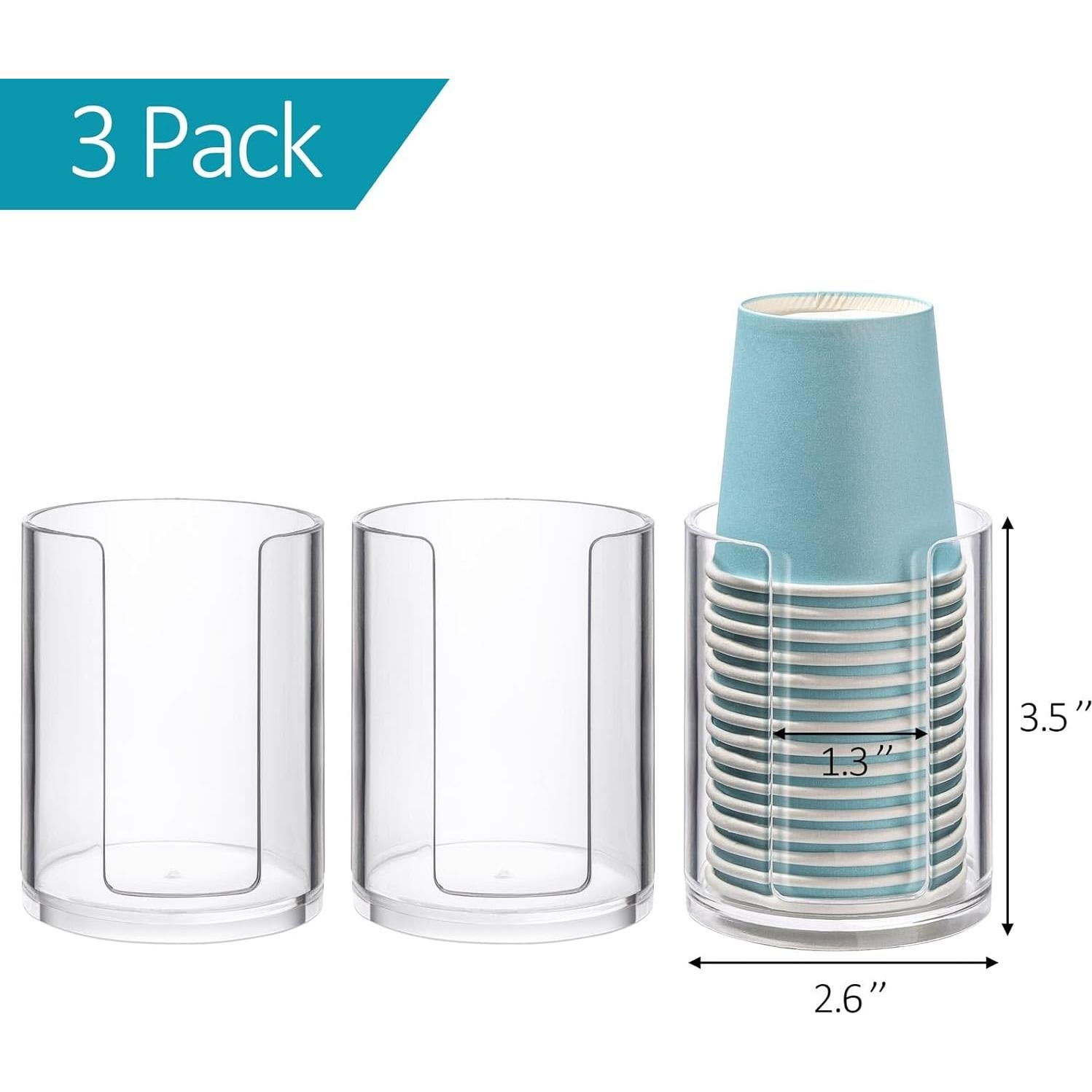 Dispensador de Tazas de Baño Tbestmax Pack de 3 88.7 ml