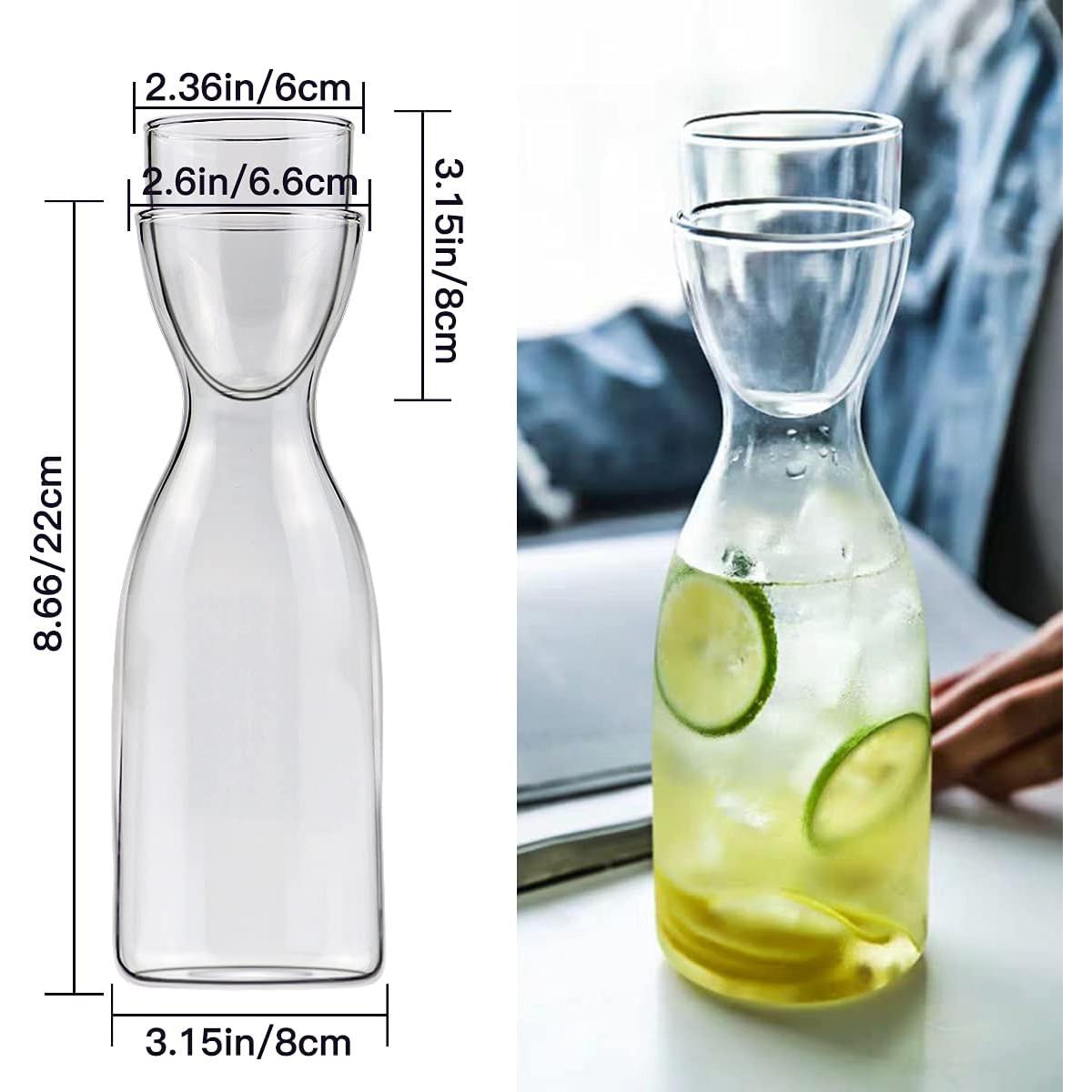 Juego de jarra y vaso DOERDO DD 600ml vidrio transparente