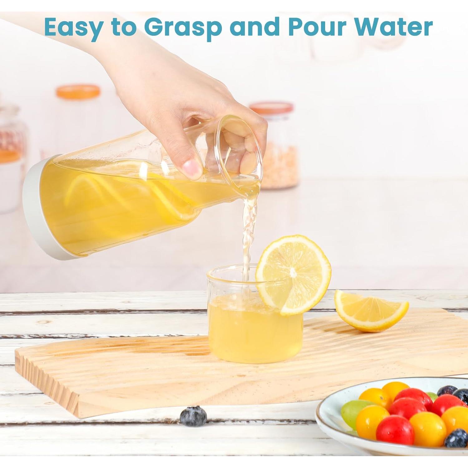 Juego de Jarra y Vaso de Noche Wikapy 532 ml con Posavasos