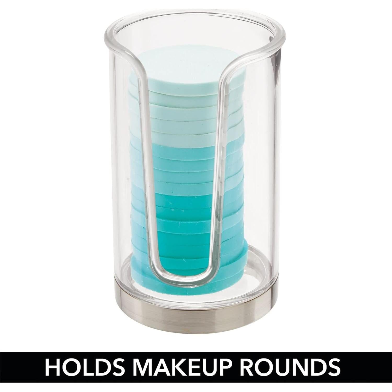 Dispensador de Vasos Desechables mDesign 3 oz Claro/Cromo