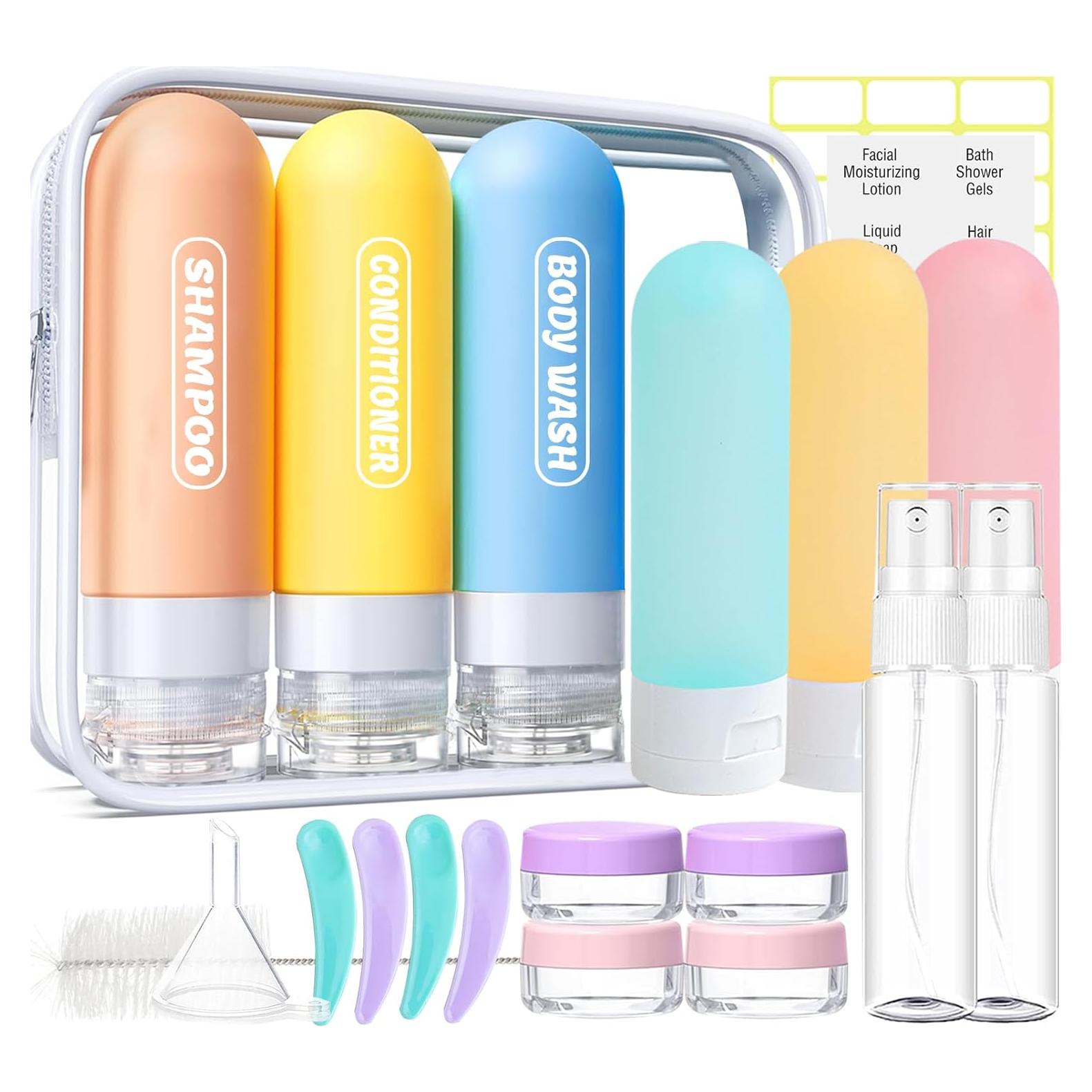 Juego de 20 Botellas de Viaje Aprobadas por la TSA