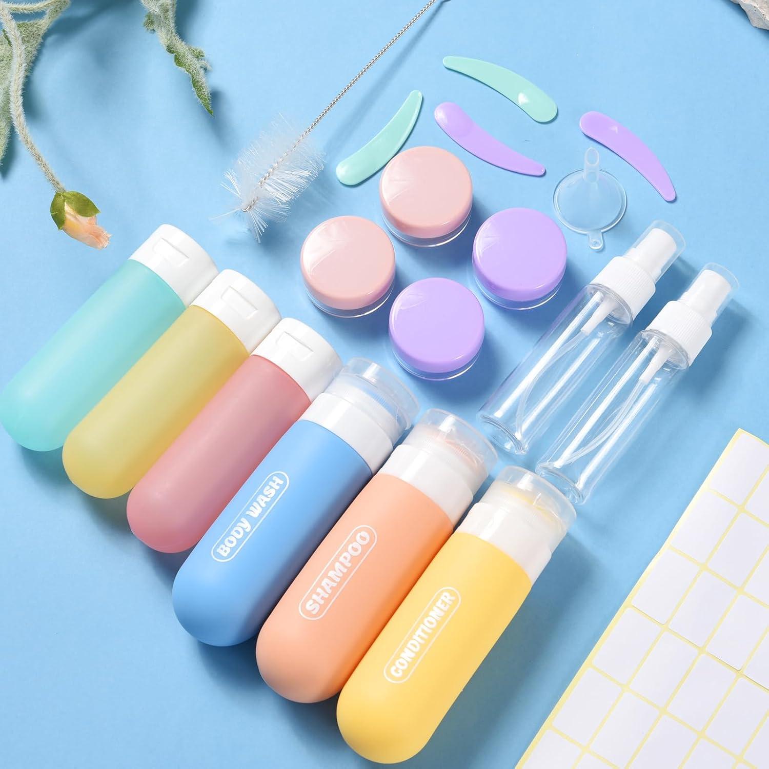 Juego de 20 Botellas de Viaje Aprobadas por la TSA