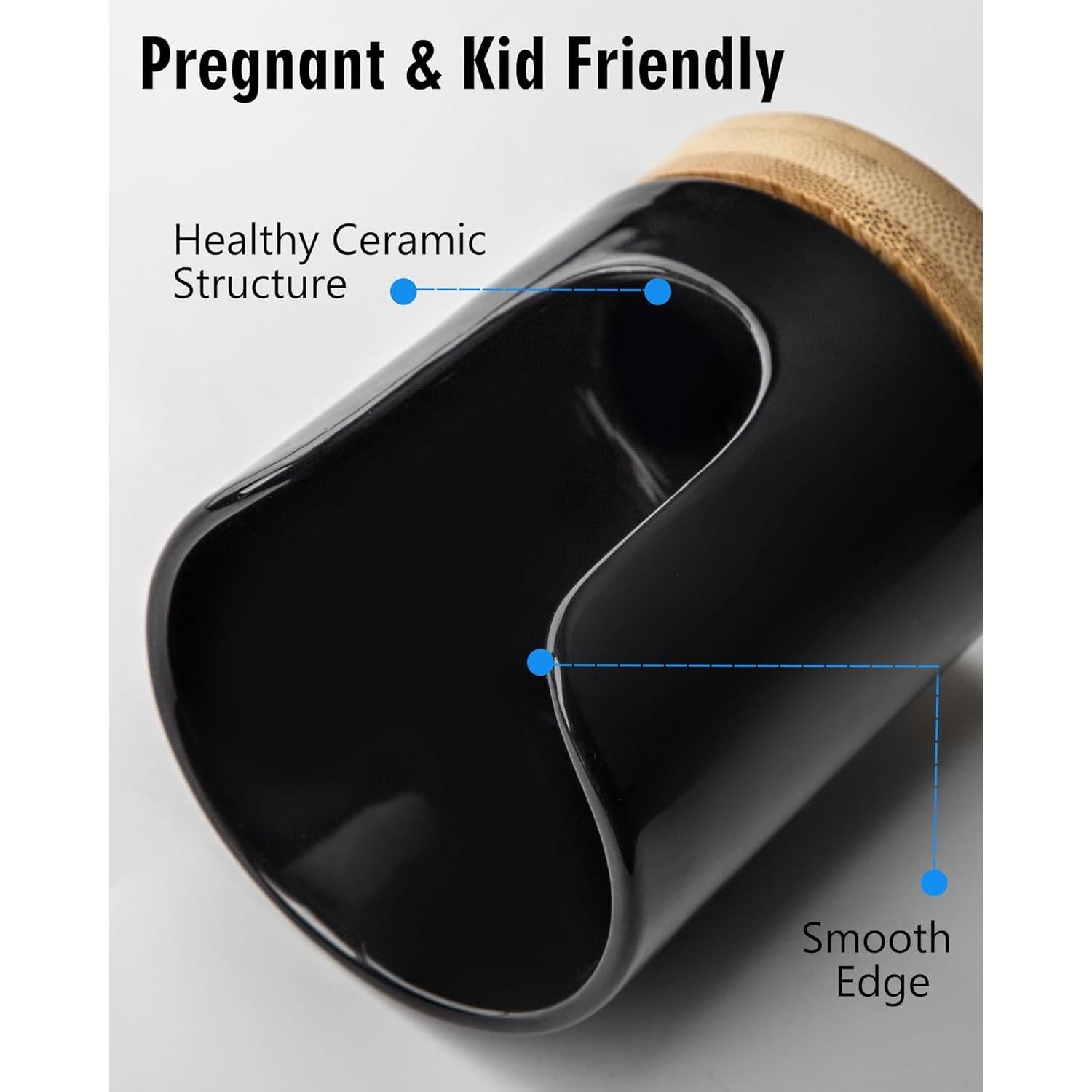 Dispensador de Tazas de Cerámica Viosuniu 3 oz Negro