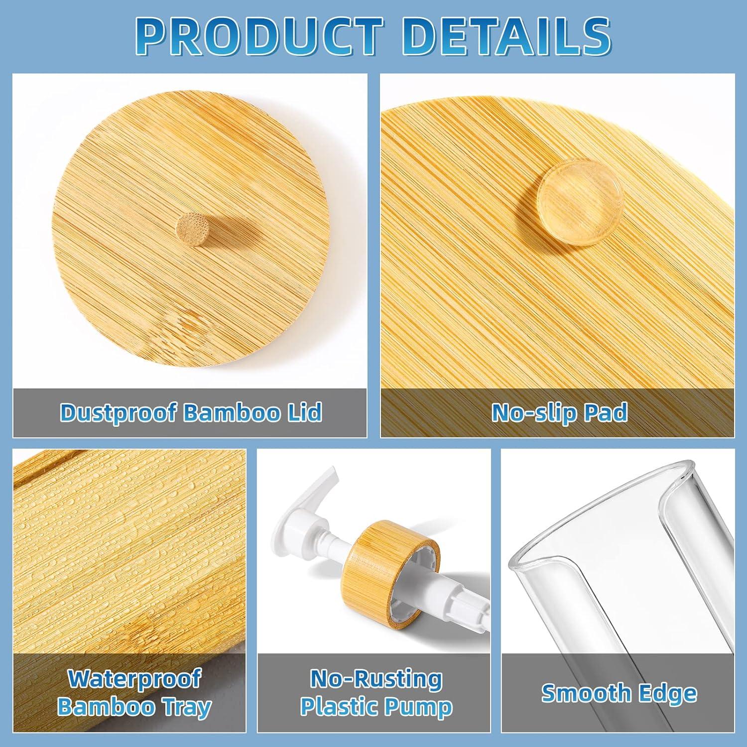 Set de Accesorios de Baño VITVITI 7 Piezas Plástico y Bambú