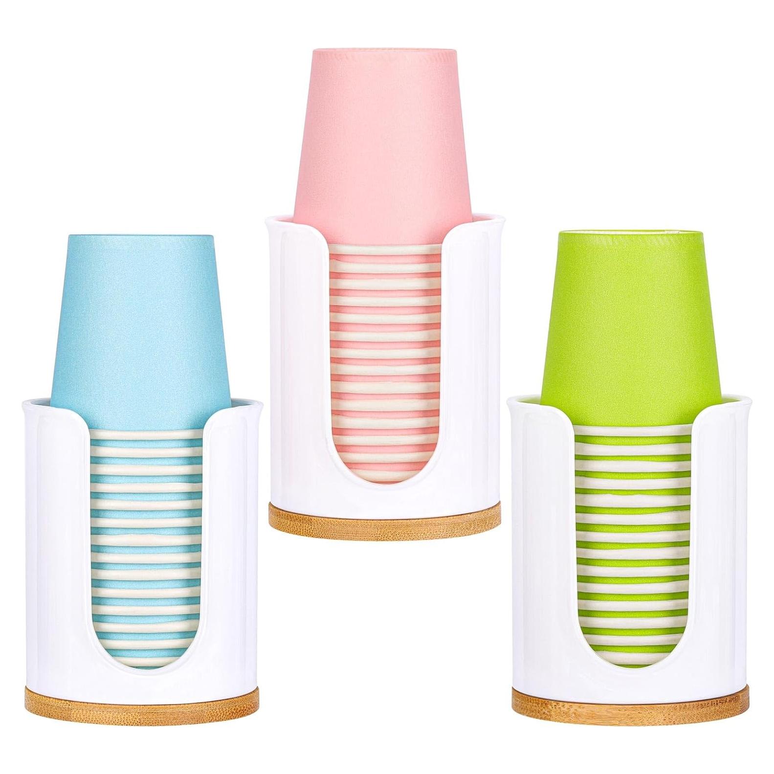 Soporte para Vasos de Baño Tbestmax 3 Piezas Blanco