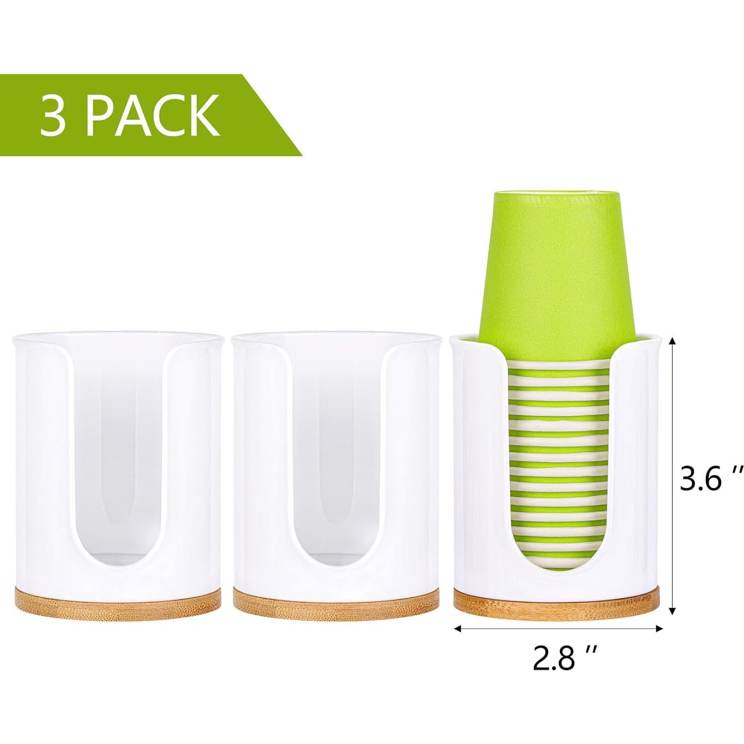 Soporte para Vasos de Baño Tbestmax 3 Piezas Blanco