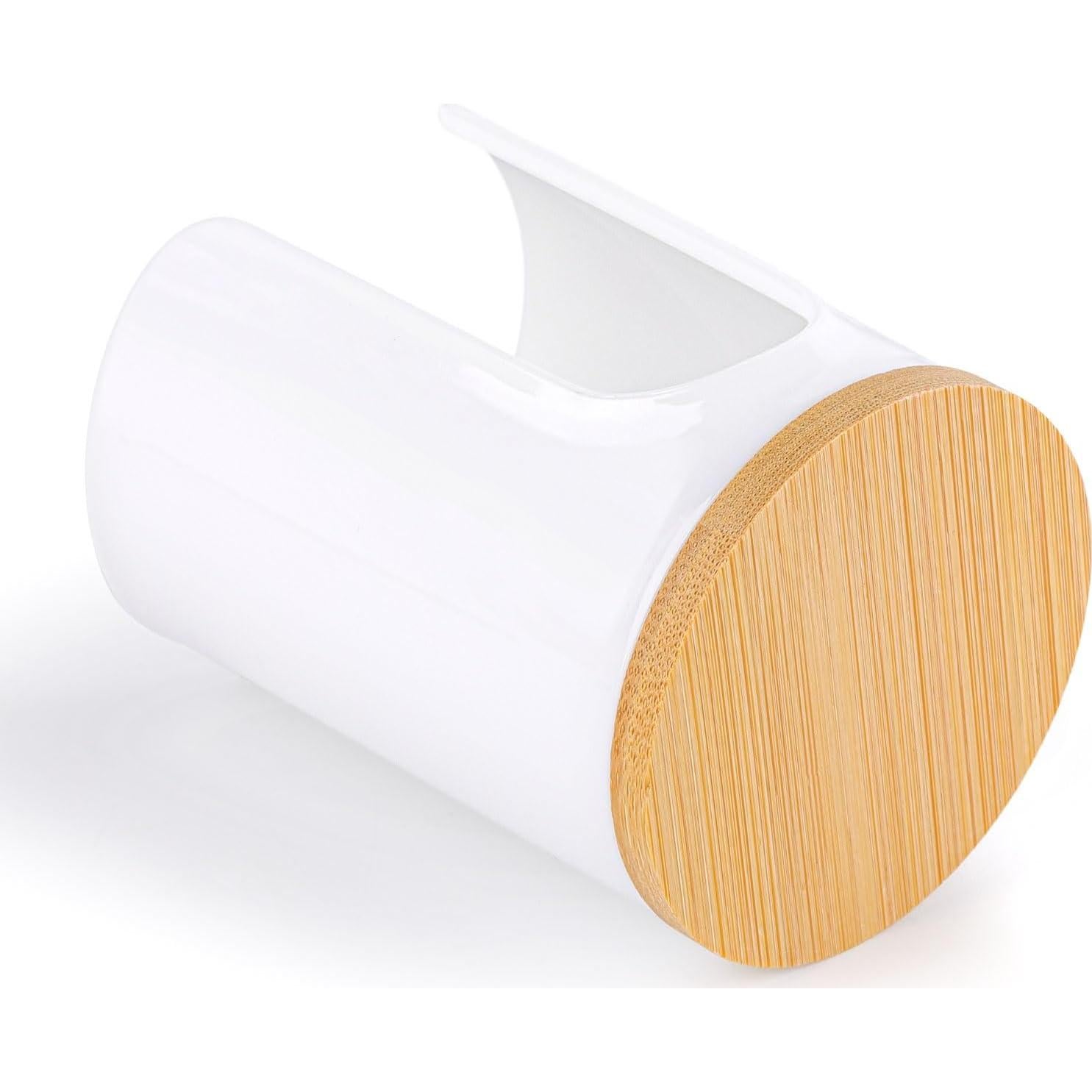 Soporte para Vasos de Baño Tbestmax 3 Piezas Blanco