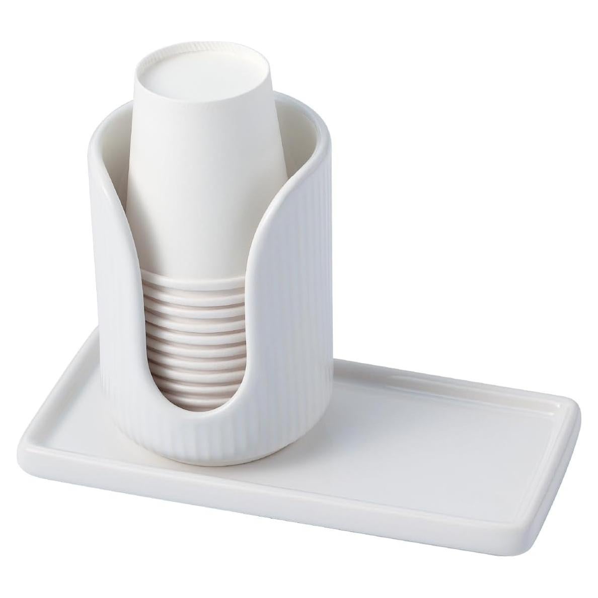 Dispensador de Vasos de Cerámica ABRUTY 3-4 oz Higiénico