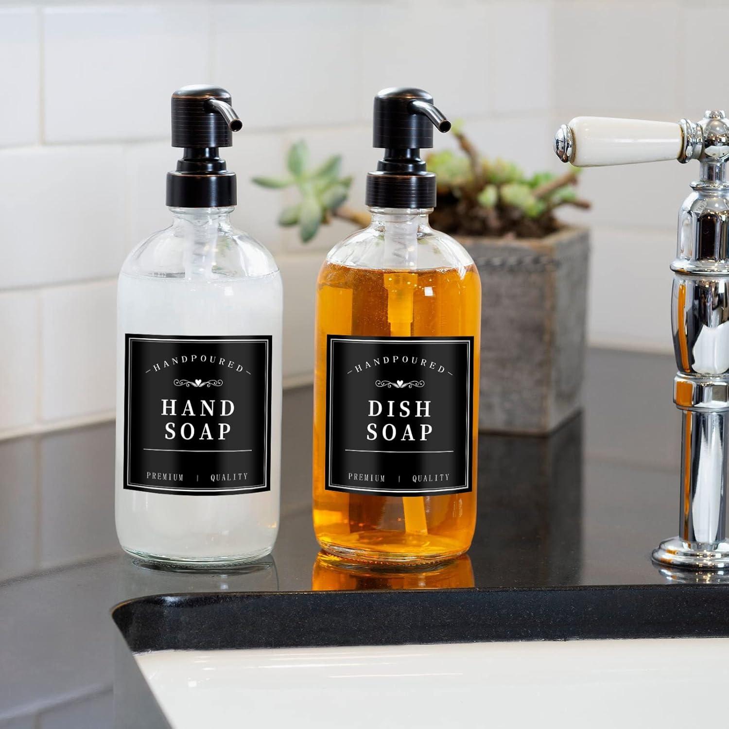 Etiquetas Impermeables para Botellas HVSWLY 24PCS Negros