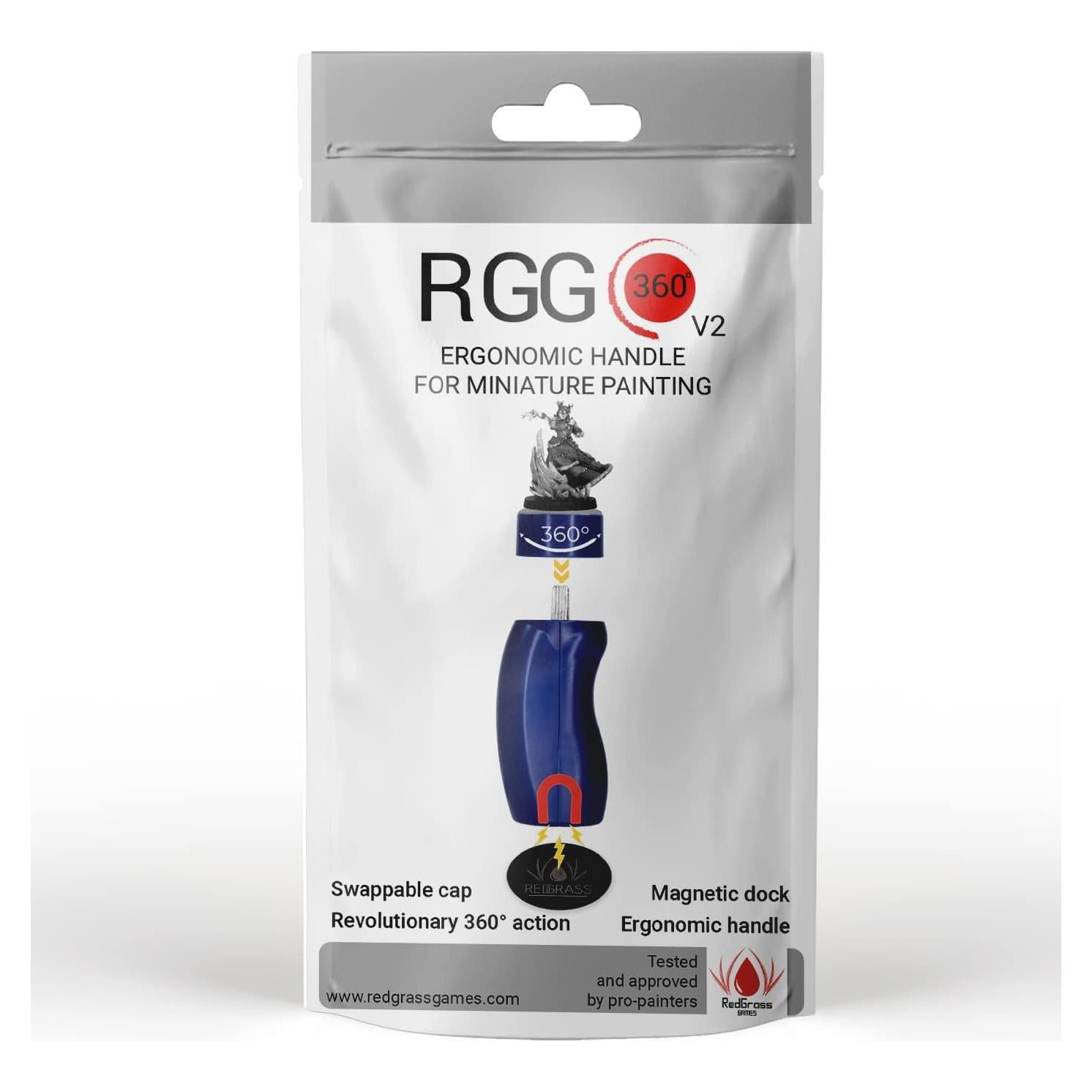 Mango de Pintura RGG 360 V2 Redgrassgames - Ergonomía y Estabilidad