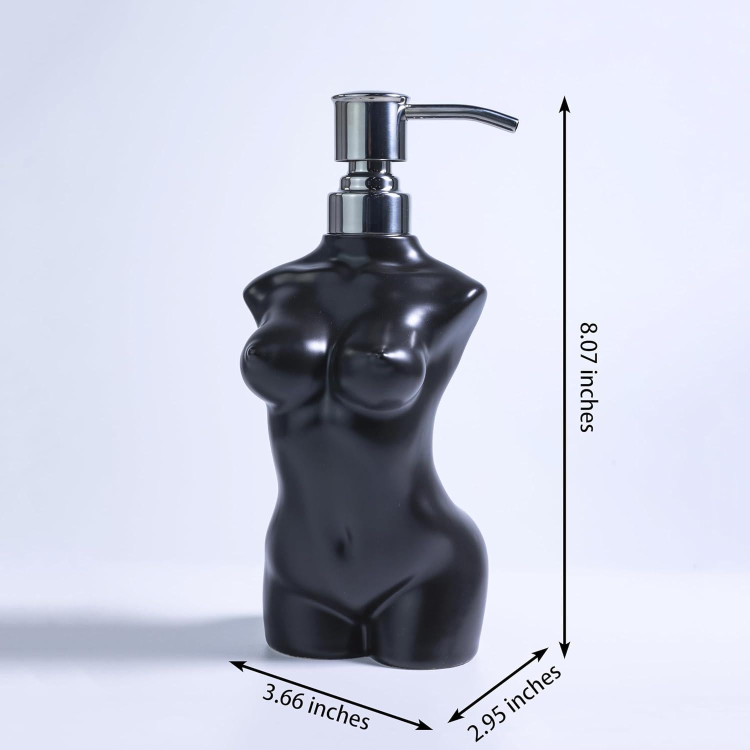 Dispensador de Jabón Cerámica NEWHENGS 300ml Negro Mate