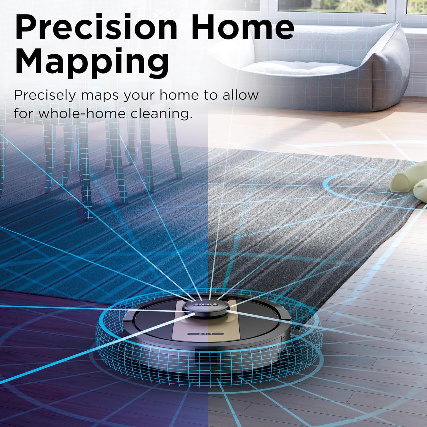 Aspiradora Robot Shark RV2410WD 2-en-1 con Mopa Sónica