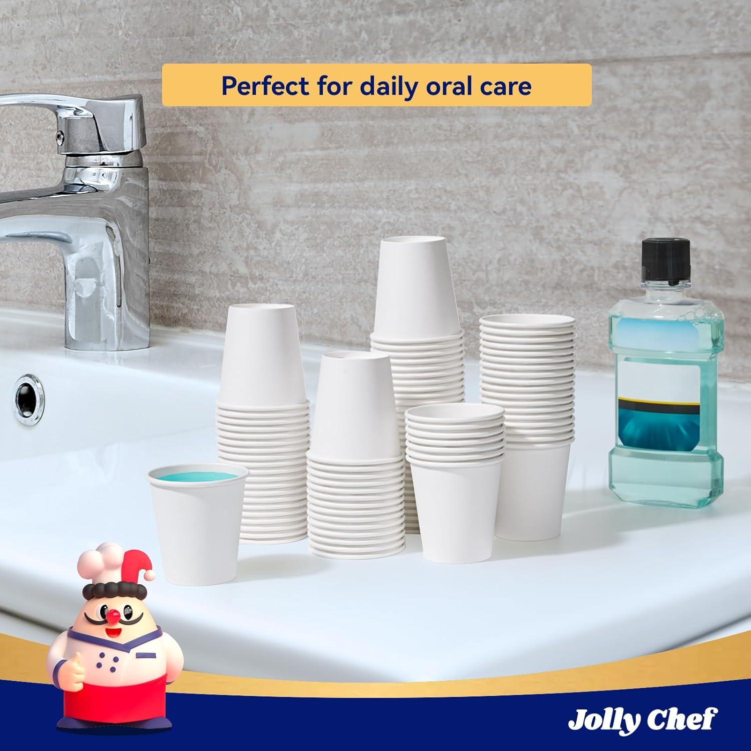 Tazas de Papel Desechables JOLLY CHEF 3oz 300 Paquetes