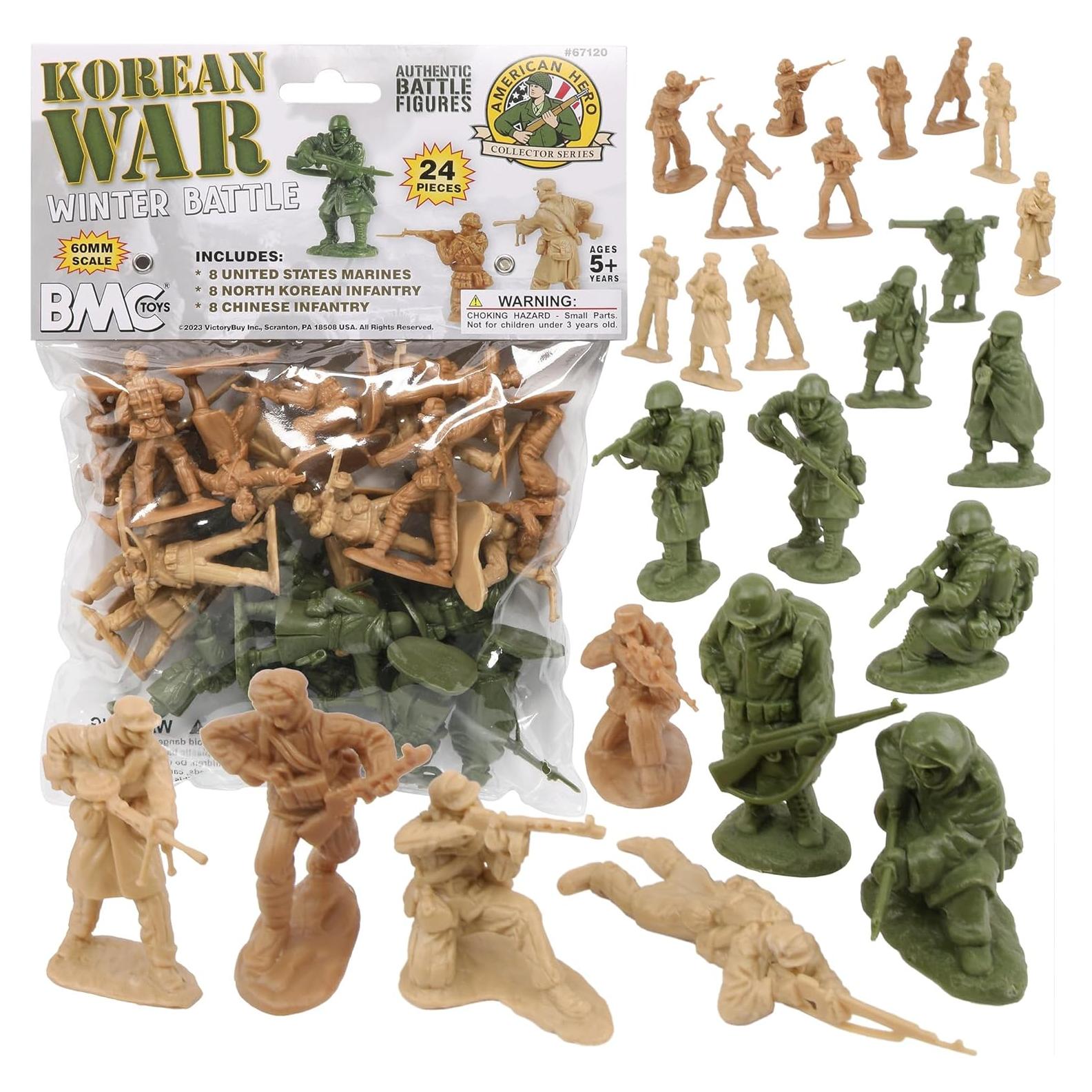 Figuras de Soldados BMC Guerra de Corea 24 Piezas