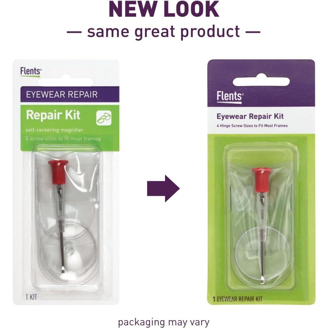 Kit de Reparación de Gafas Flents con Lupa y Tornillos